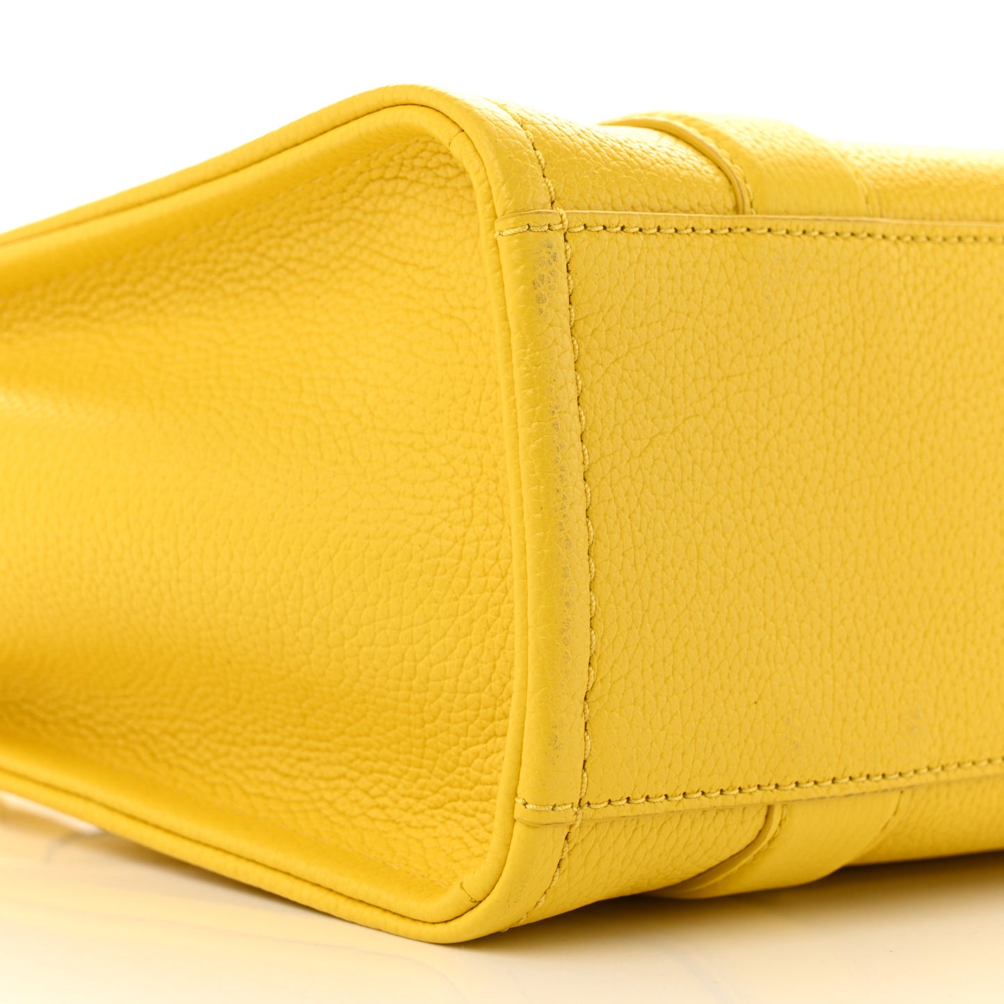 Grained Calfskin Small The Tote Bag Yellow
