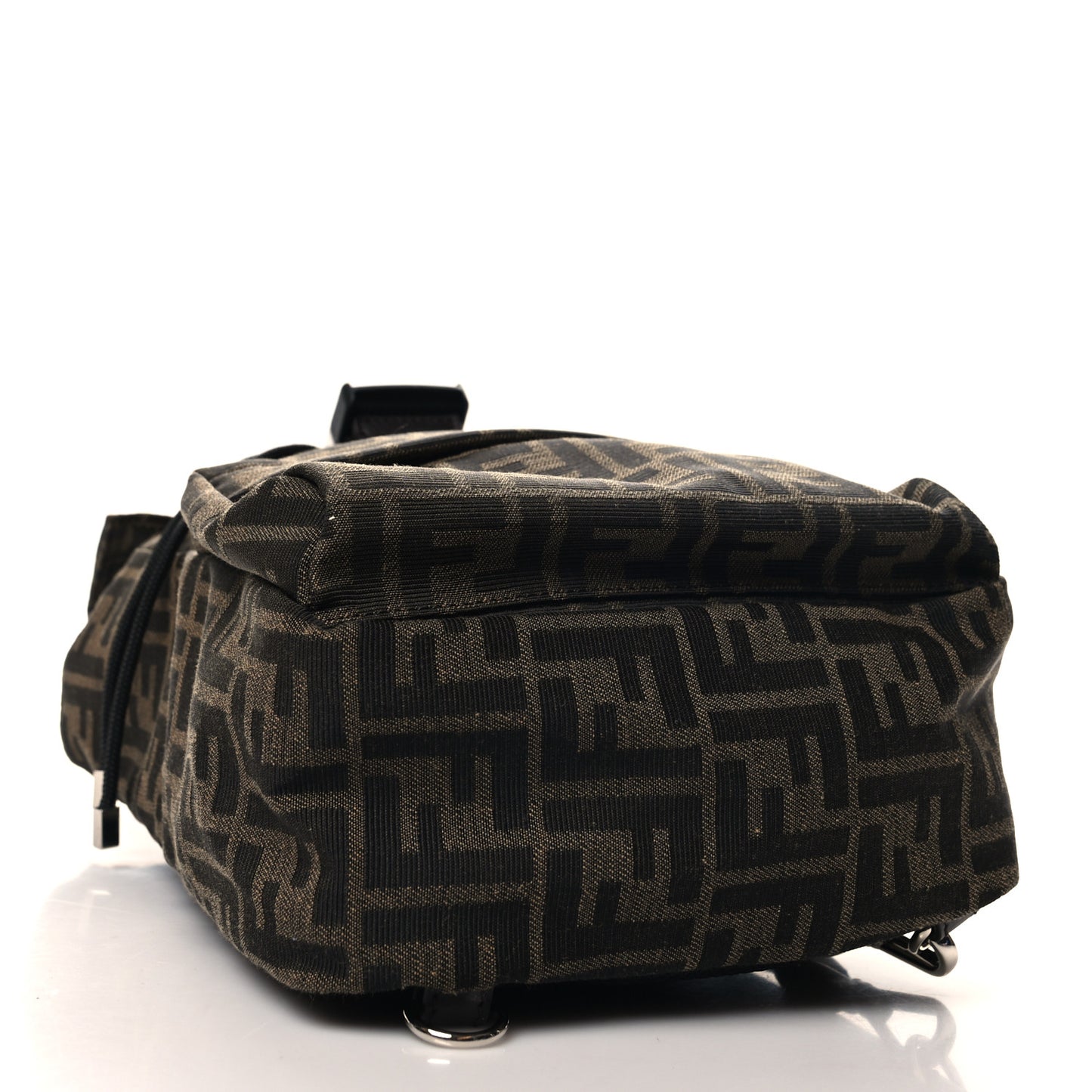 Recycled Fabric Jacquard Vitello Astro FF 1974 Small Fendiness Backpack Tobacco Moro Black
