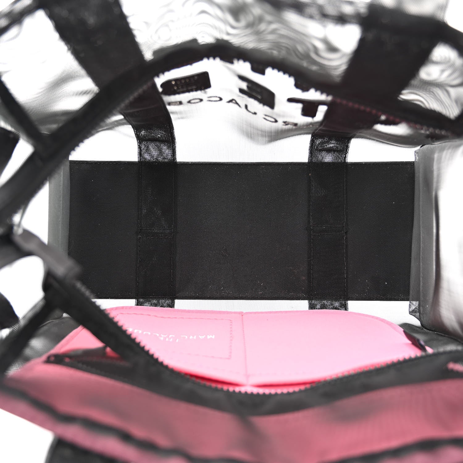 Marc Jacobs Nylon The Mesh Medium Tote Bag Black Pink 5 of 12
