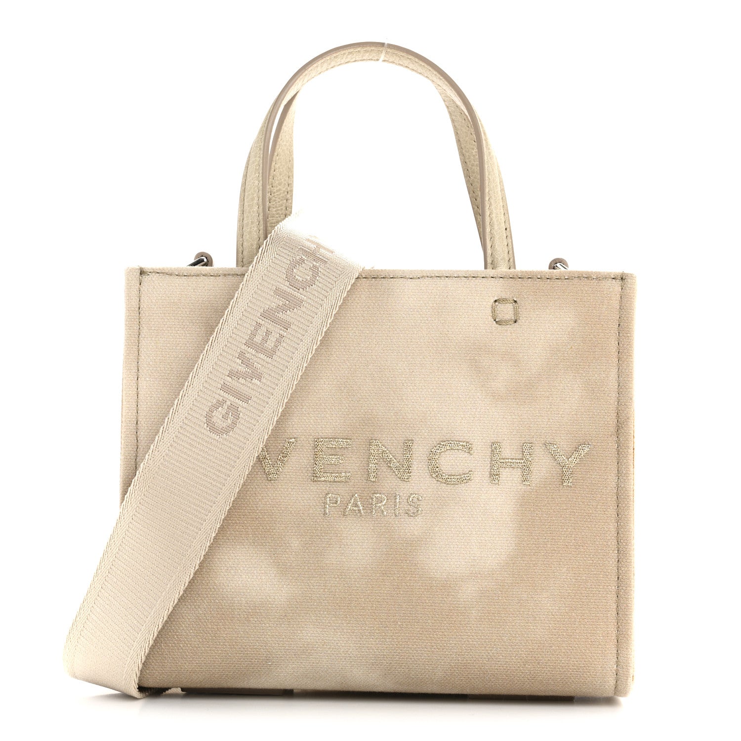 Givenchy Tie Dye Canvas Mini G Shopping Tote Beige 1750337