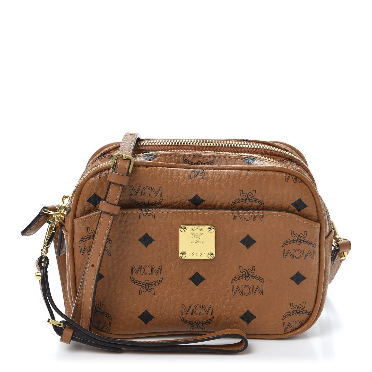 Visetos Camera Crossbody Bag Cognac
