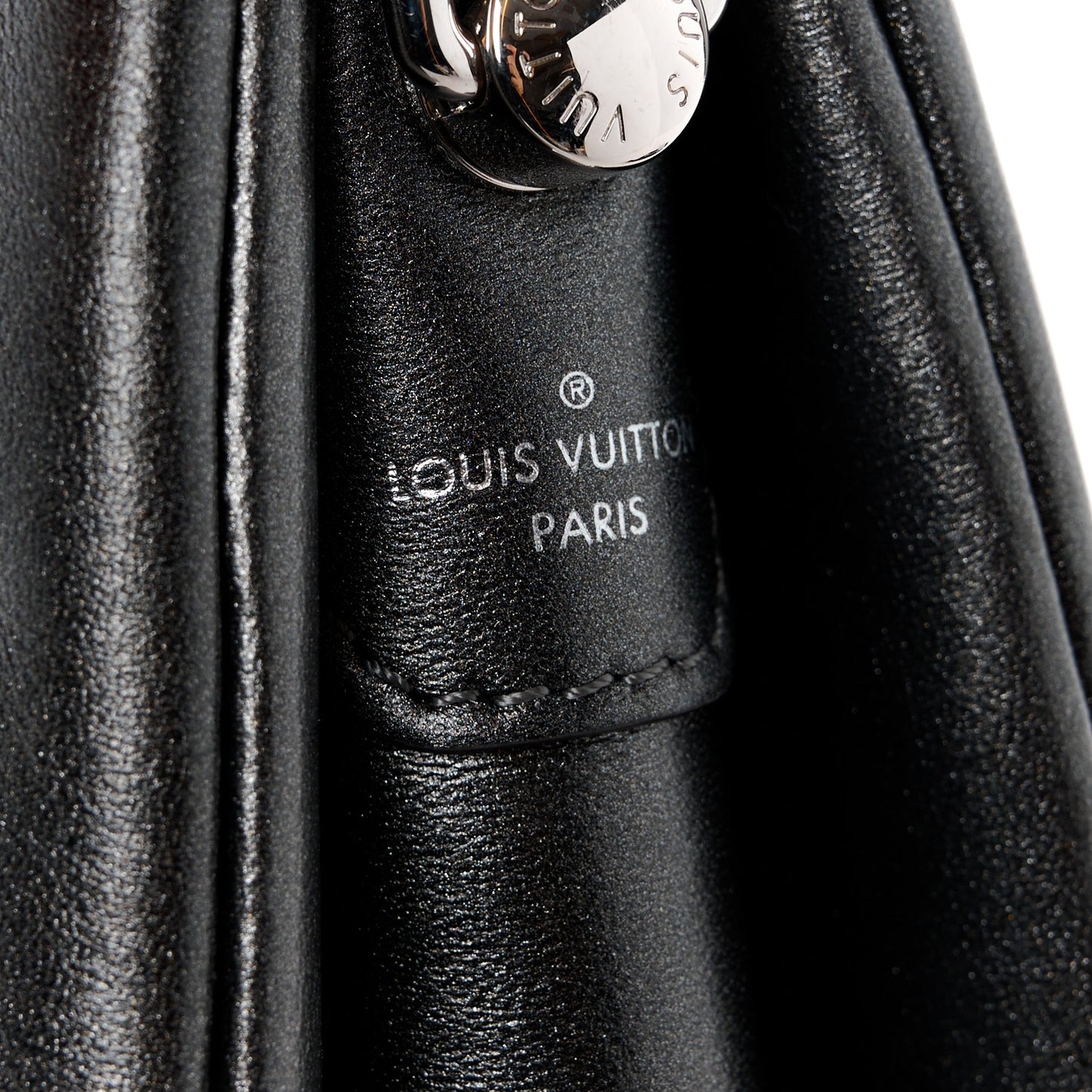Lambskin Embossed Monogram Coussin PM Anthracite