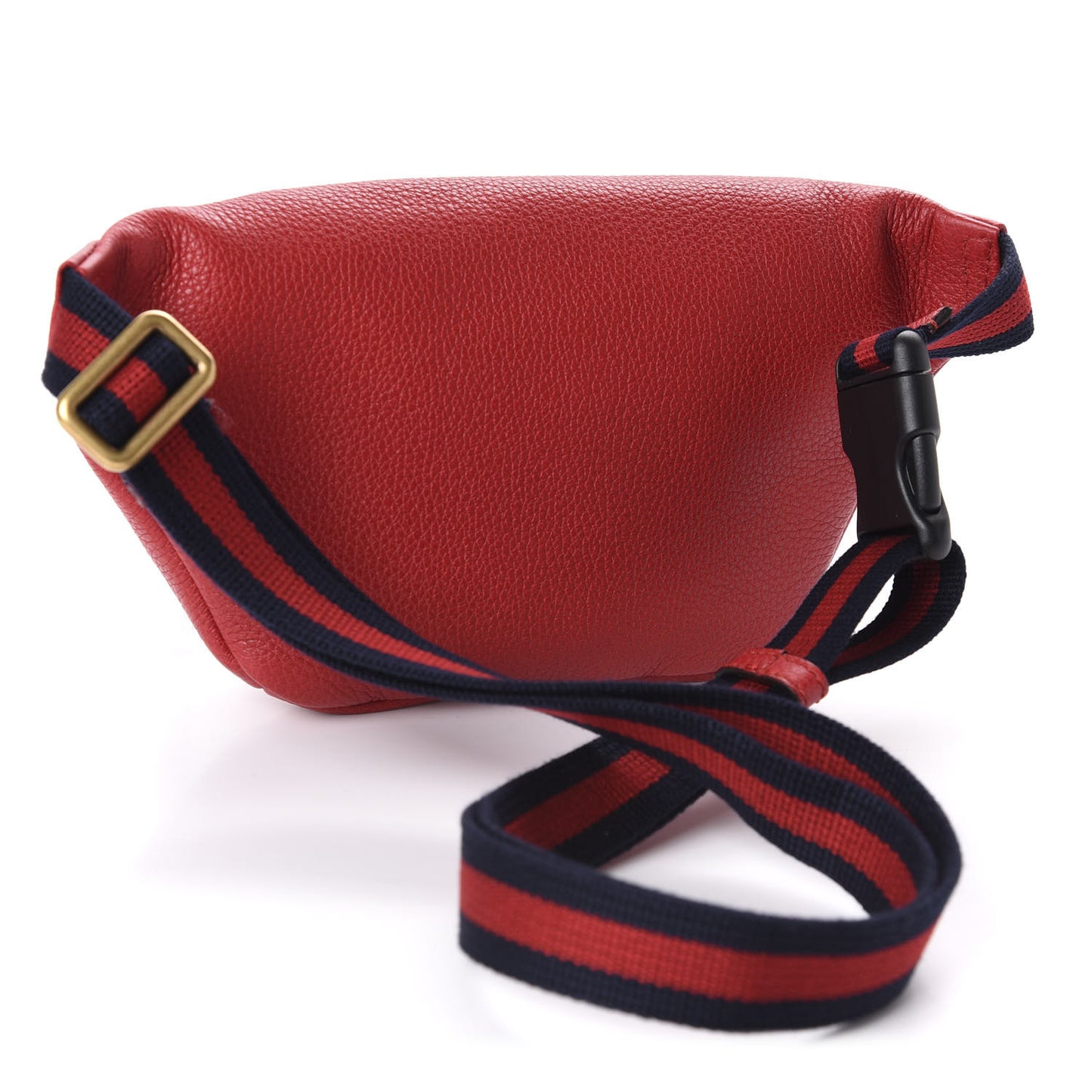 Grained Calfskin Small Logo Belt Bag Hibiscus Red