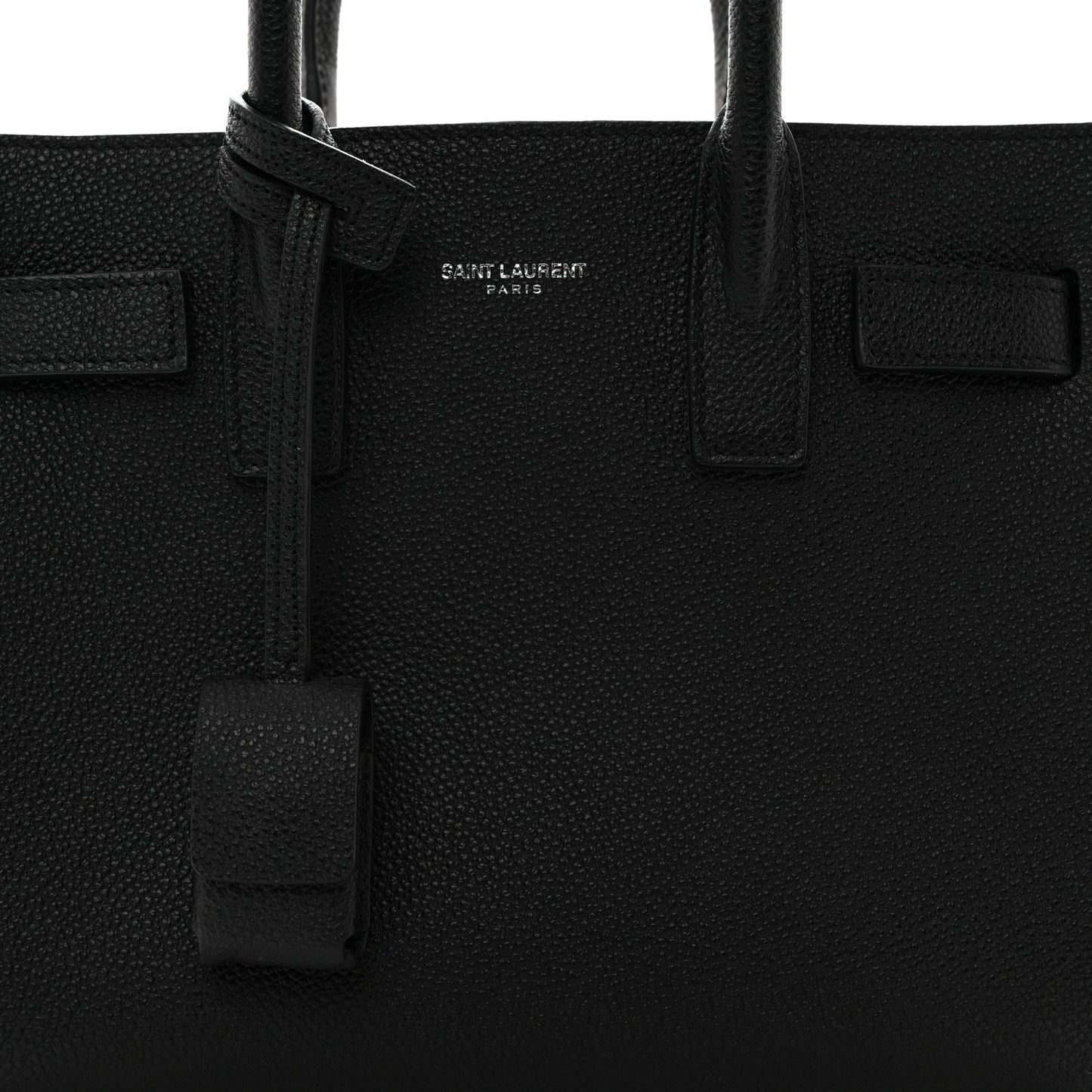 Grained Calfskin Nano Sac De Jour Black