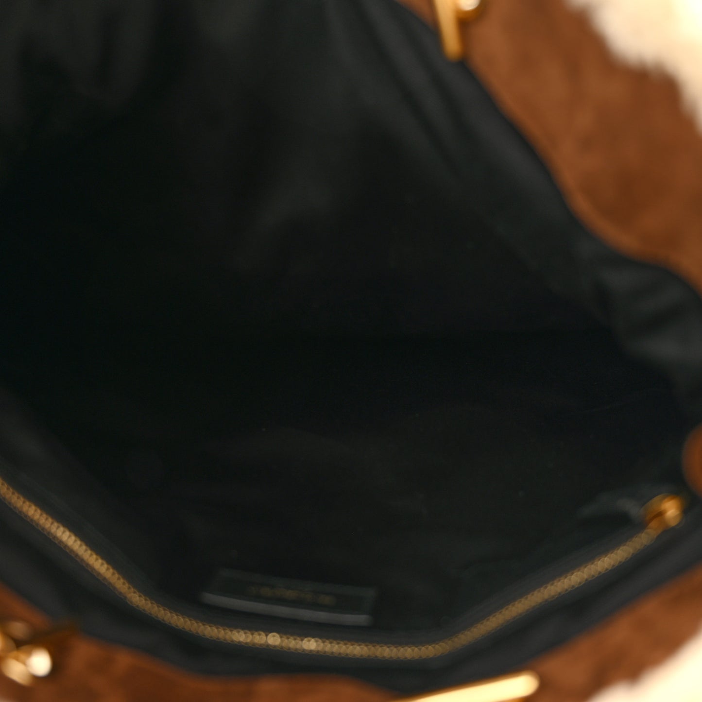 Suede Shearling Quilted Le Pochon Natural Tan