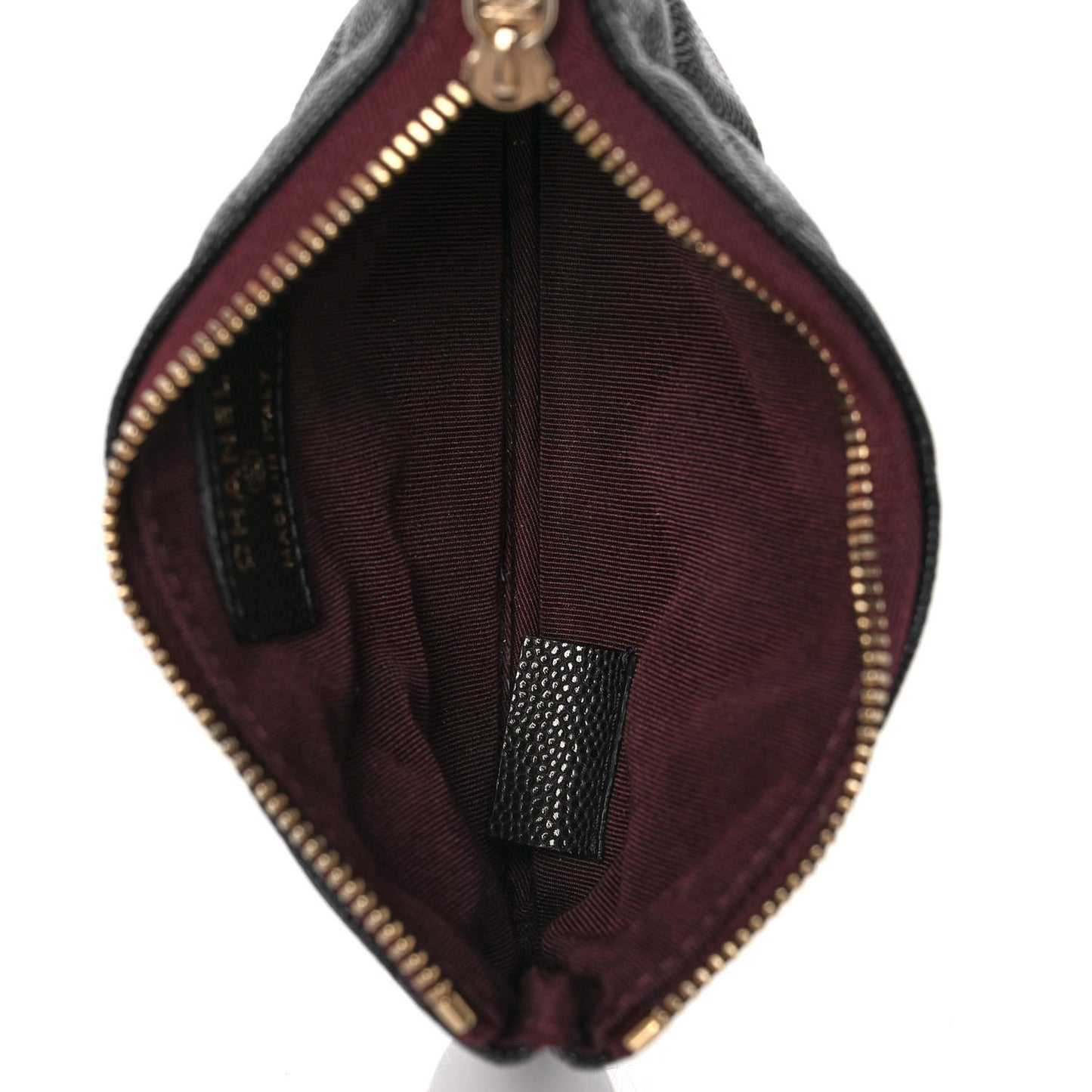 Caviar Quilted Small Pouch Black