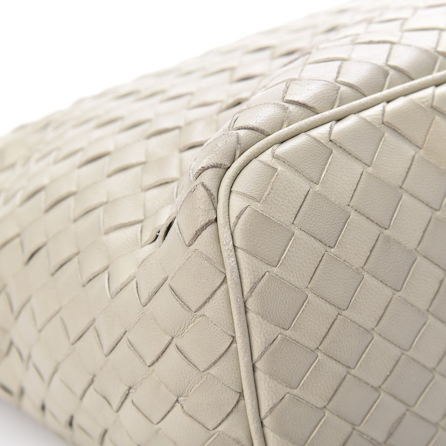 Nappa Intrecciato Small Shoulder Bag Cream
