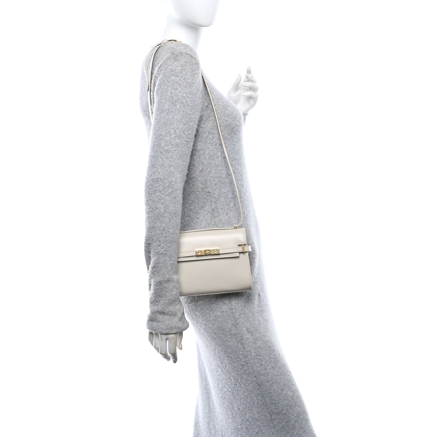 Smooth Calfskin Mini Manhattan Shoulder Bag Crema Soft