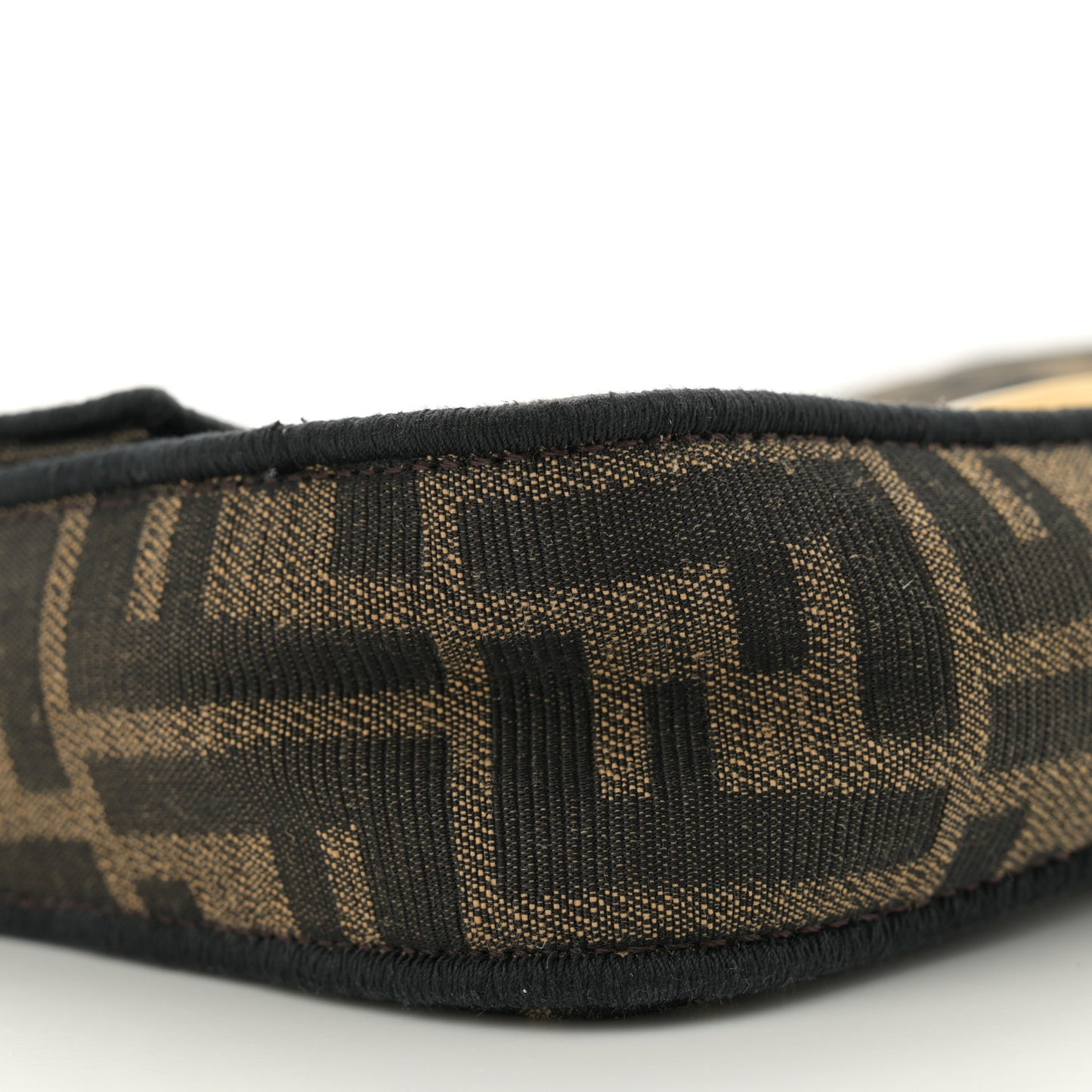 Fabric Jacquard FF 1974 Mini Baguette Tobacco Moro Black
