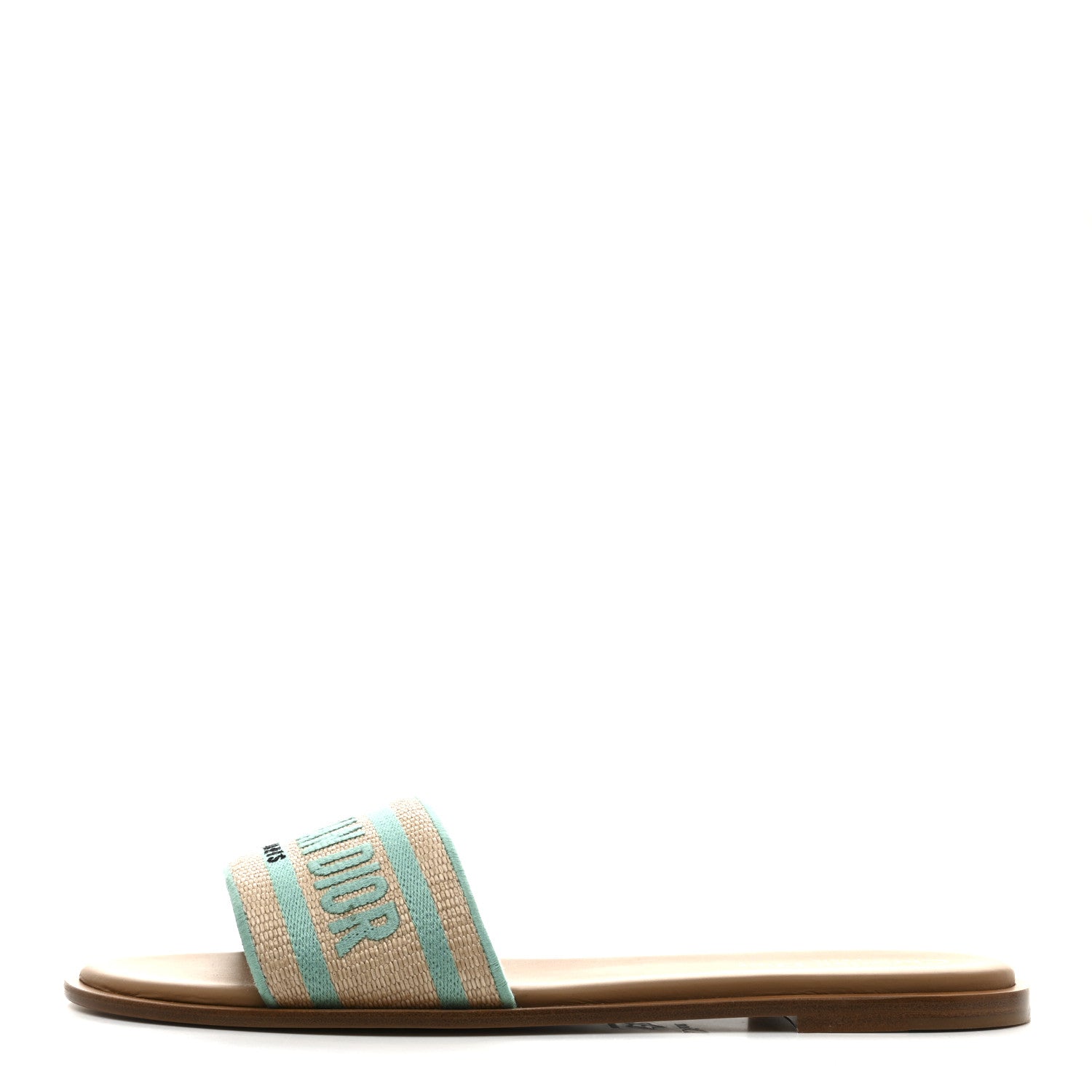 Christian Dior Dway Mules Slide Sandals 41 Aquamarine 1802358