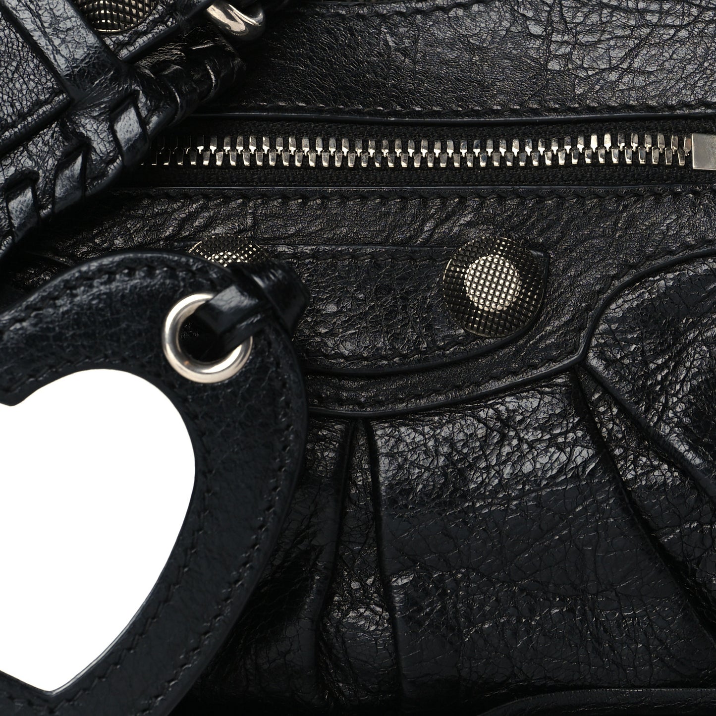 Agneau Arena Small Le Cagole Shoulder Bag Black