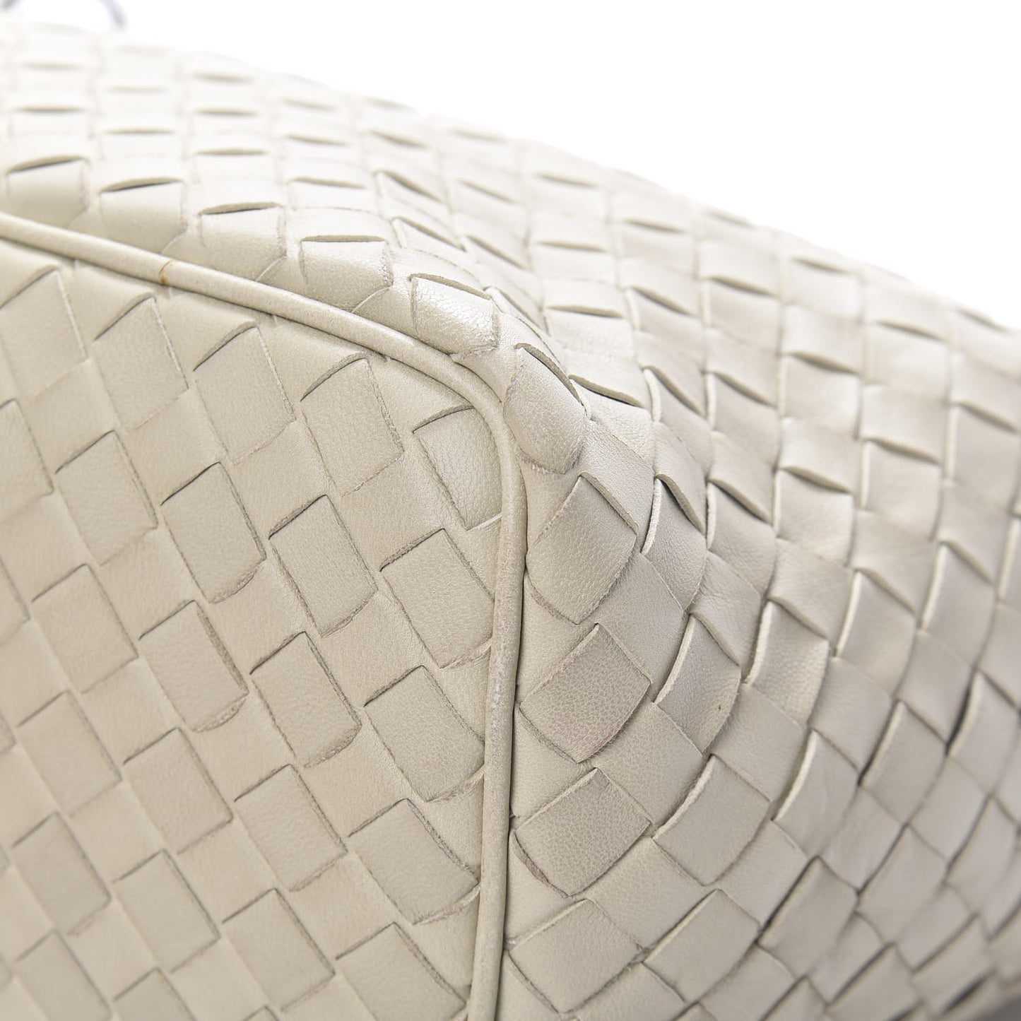 Nappa Intrecciato Small Shoulder Bag Cream