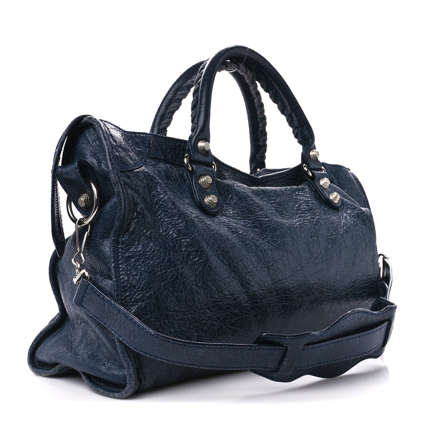 Agneau Giant 12 Silver Hardware City Bleu Obscur