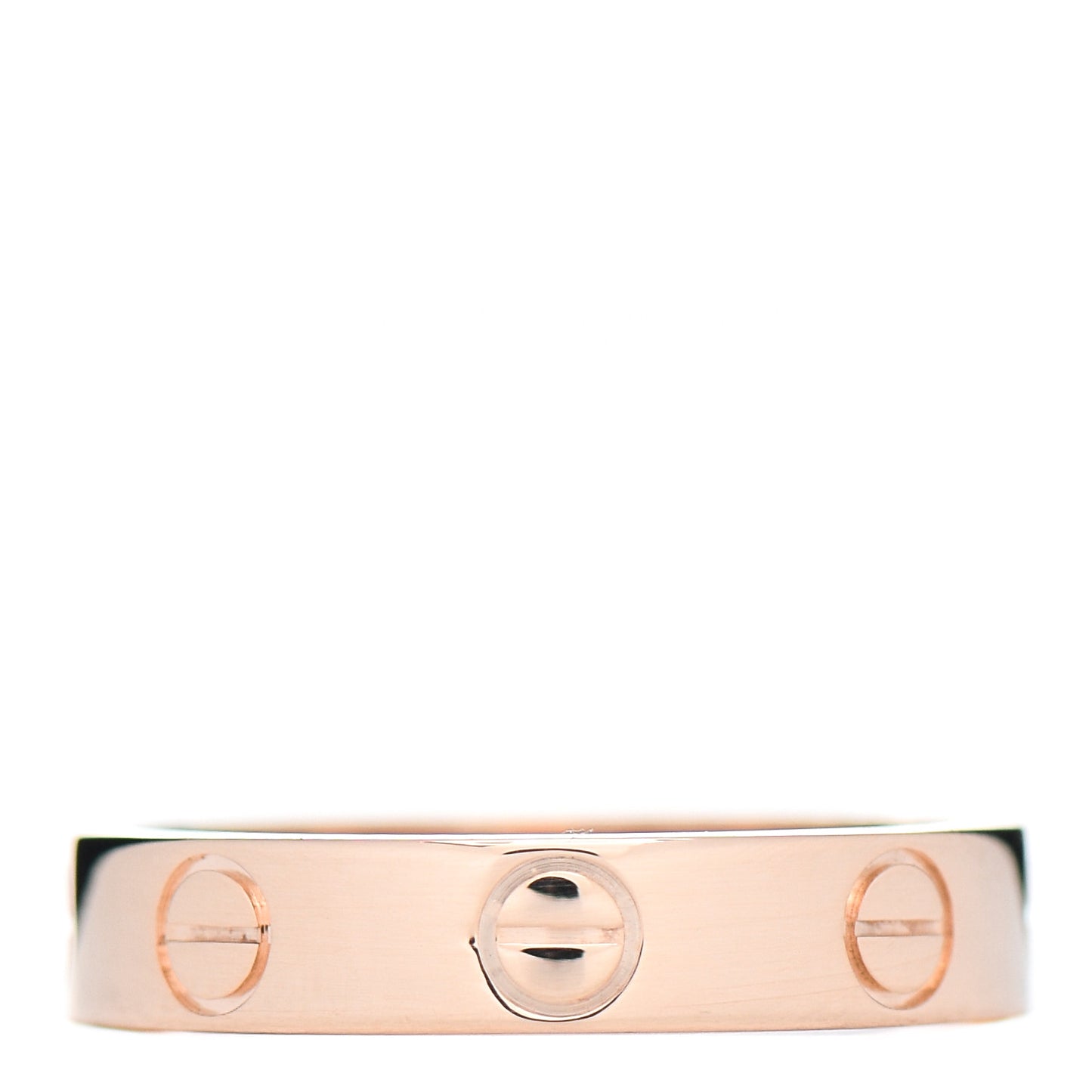 18K Pink Gold 3.5mm LOVE Wedding Band Ring 48 4.5