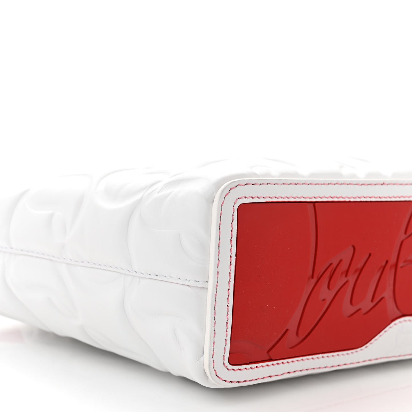 Nappa Embossed Mini East West Cabata Tote White