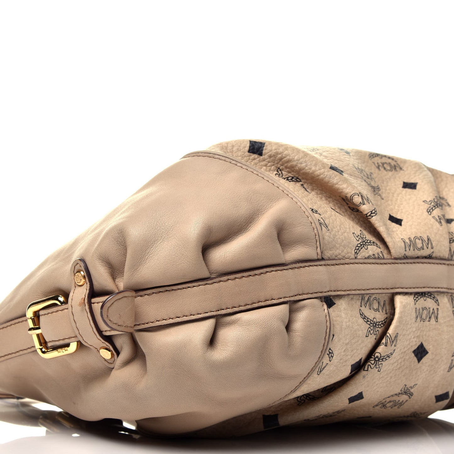 Calfskin Visetos Essentials Shopper Tote Beige