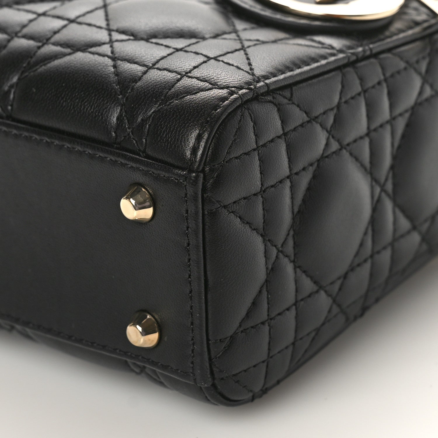 Christian Dior Lambskin Cannage Mini Lady Dior Black 8 of 8