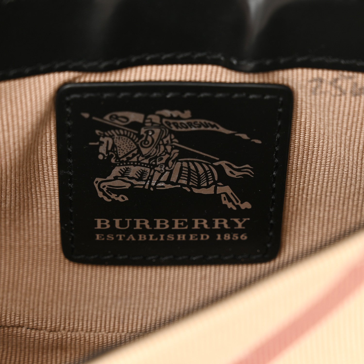 Burberry Nova Check Patent Calfskin Flap Shoulder Bag Black 6 of 13