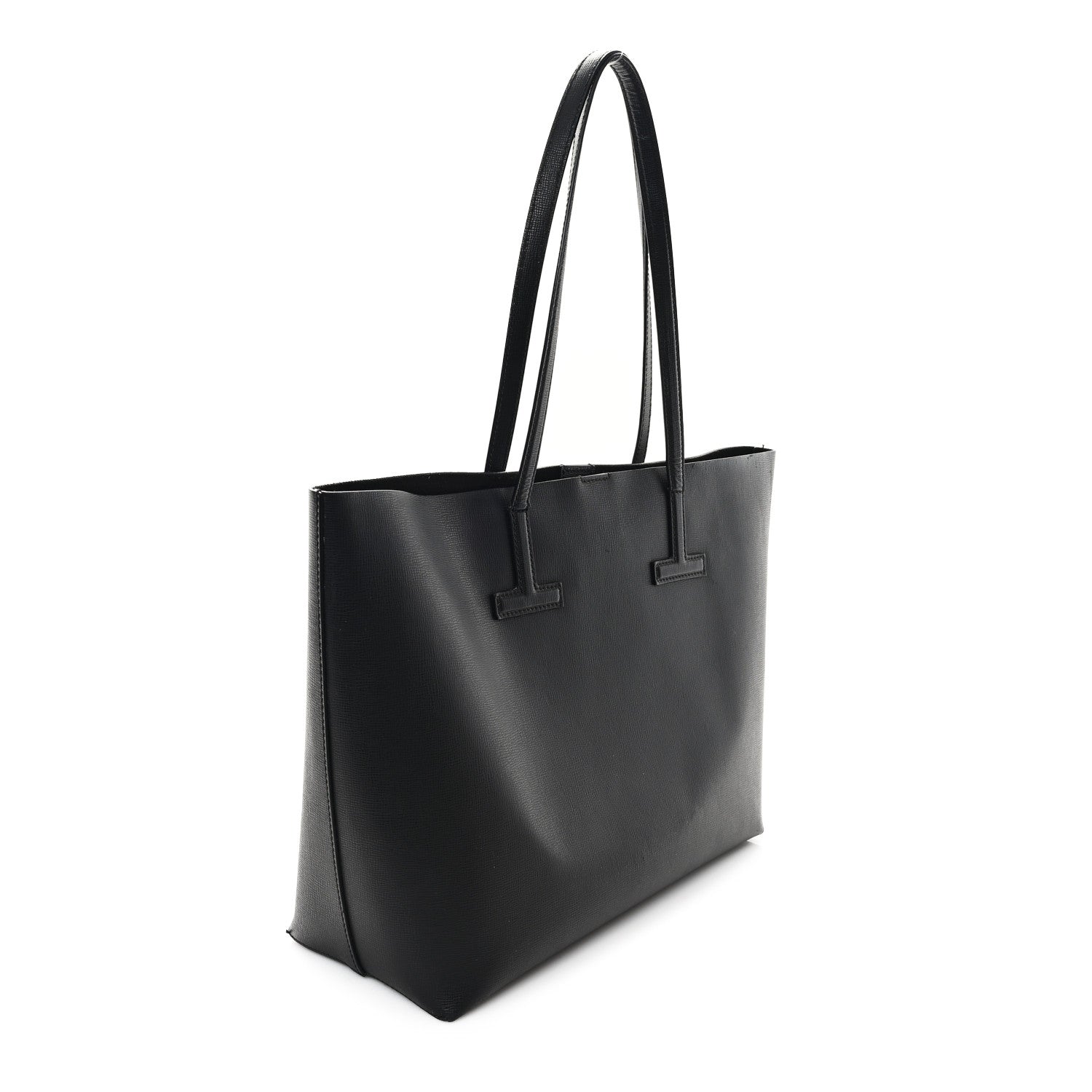 Tom Ford Grained Calfskin Small T Tote Black 3 of 13