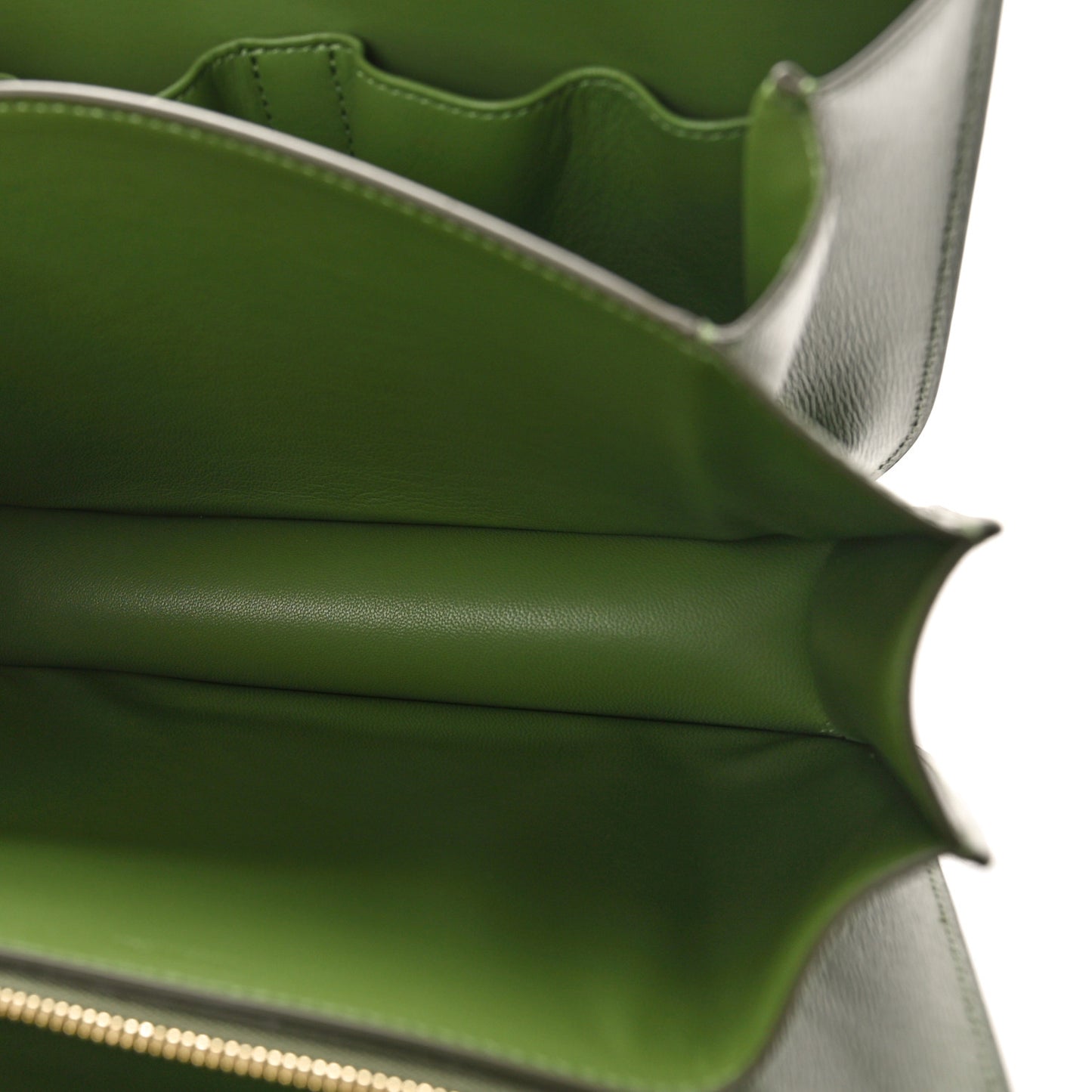 Liege Calfskin Medium Classic Box Flap Bag Light Khaki