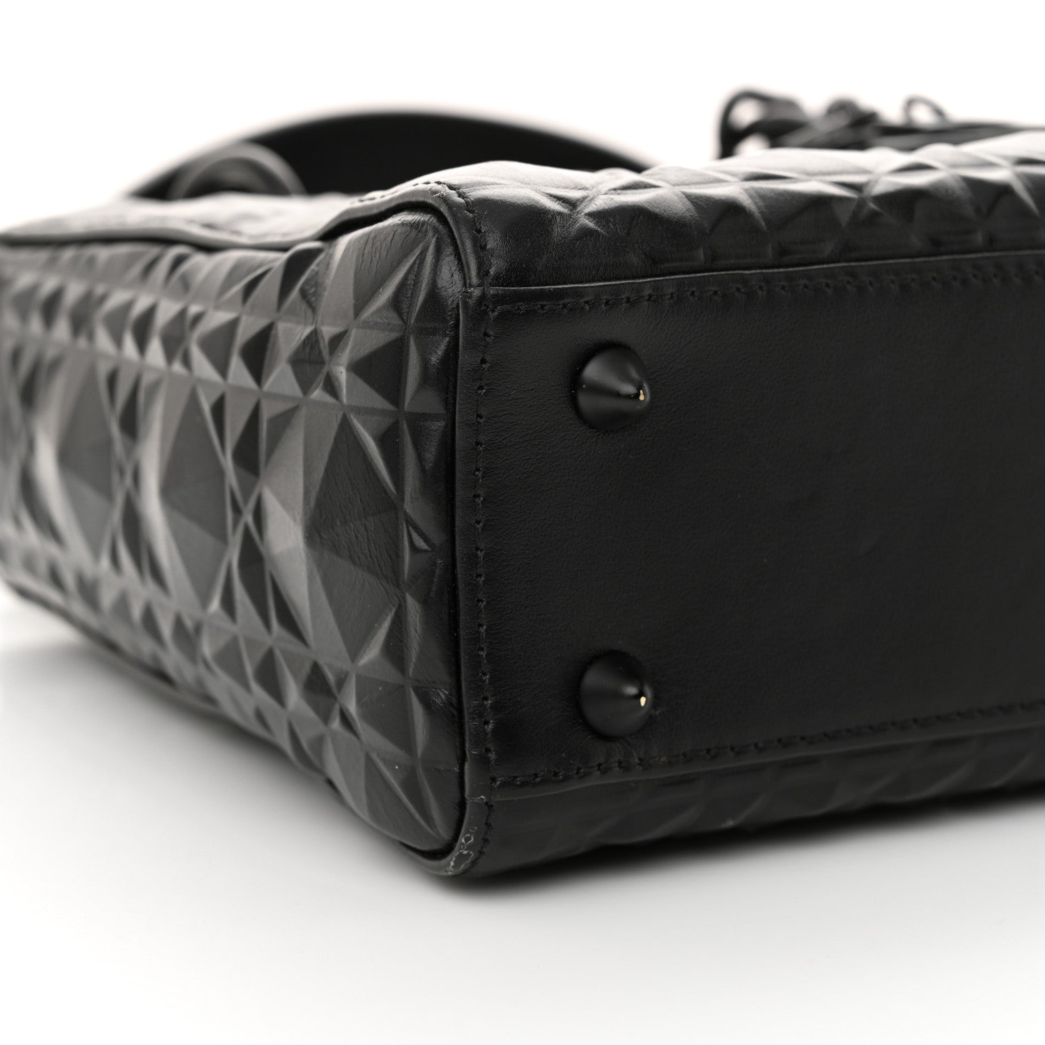 Christian Dior Calfskin Cannage Diamond Small My ABCDior Lady Dior Black 9 of 13