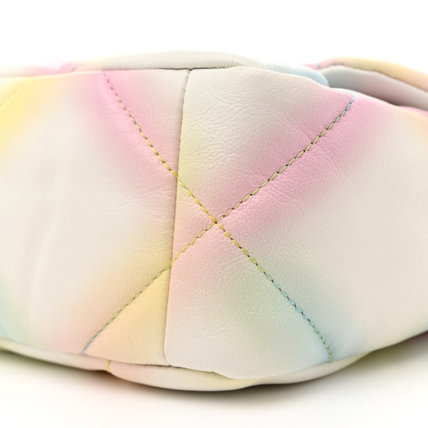 Printed Goatskin Quilted Medium Chanel 19 Flap White Multicolor