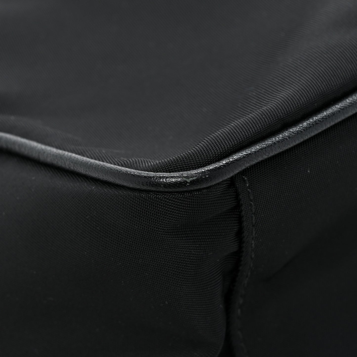 Tessuto Nylon Soft Calf Camera Bag Black