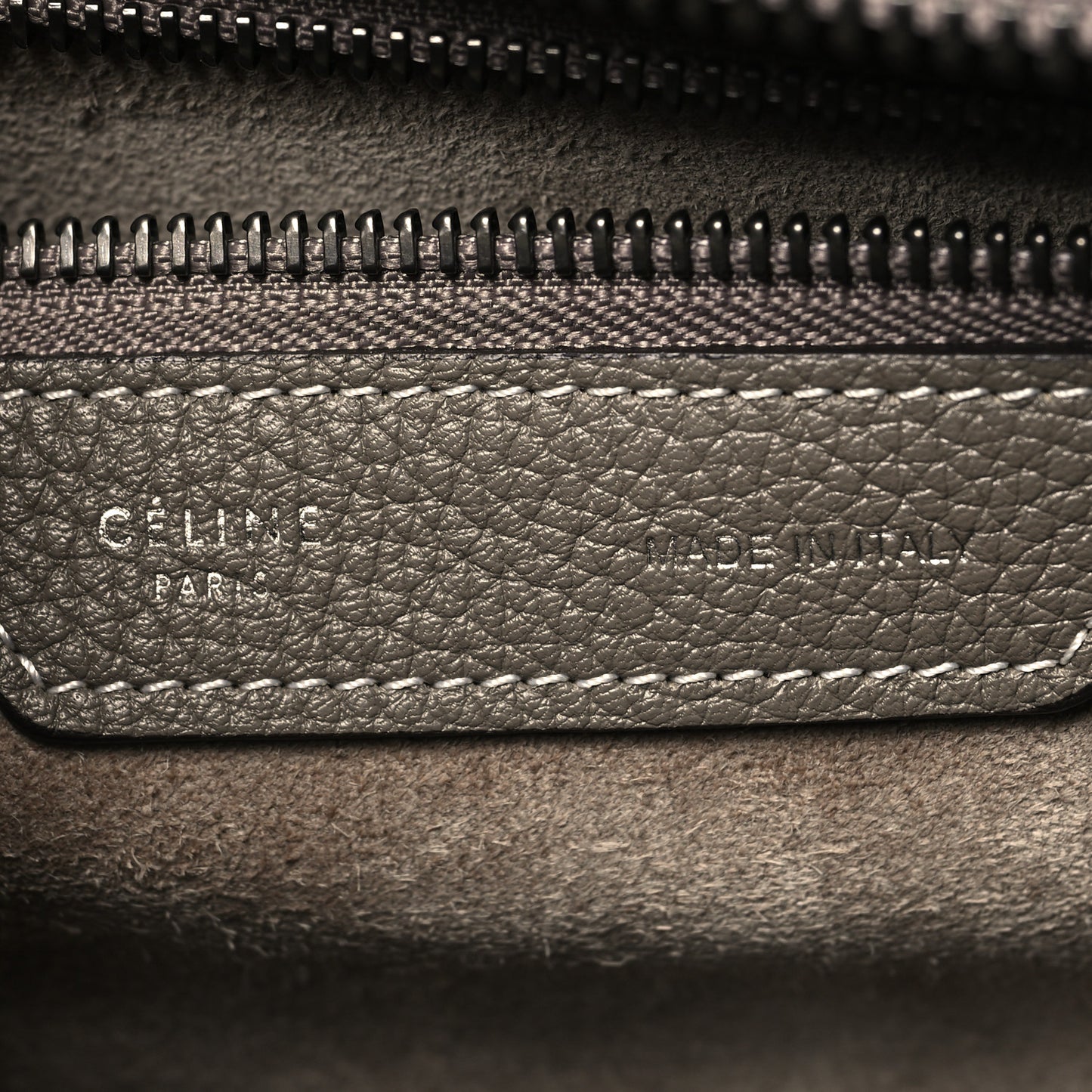 Drummed Calfskin Micro Luggage Souris