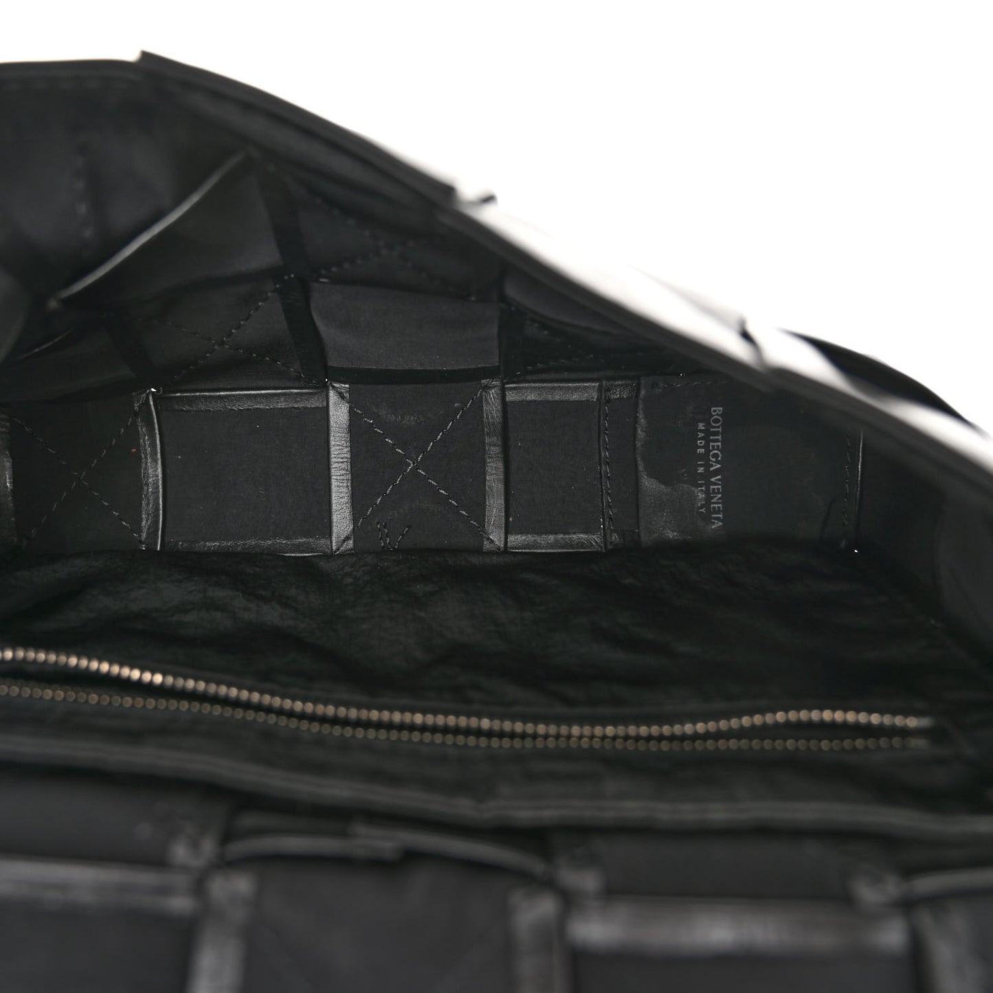 Paper Calfskin Maxi Intreccio Cassette Crossbody Bag Black