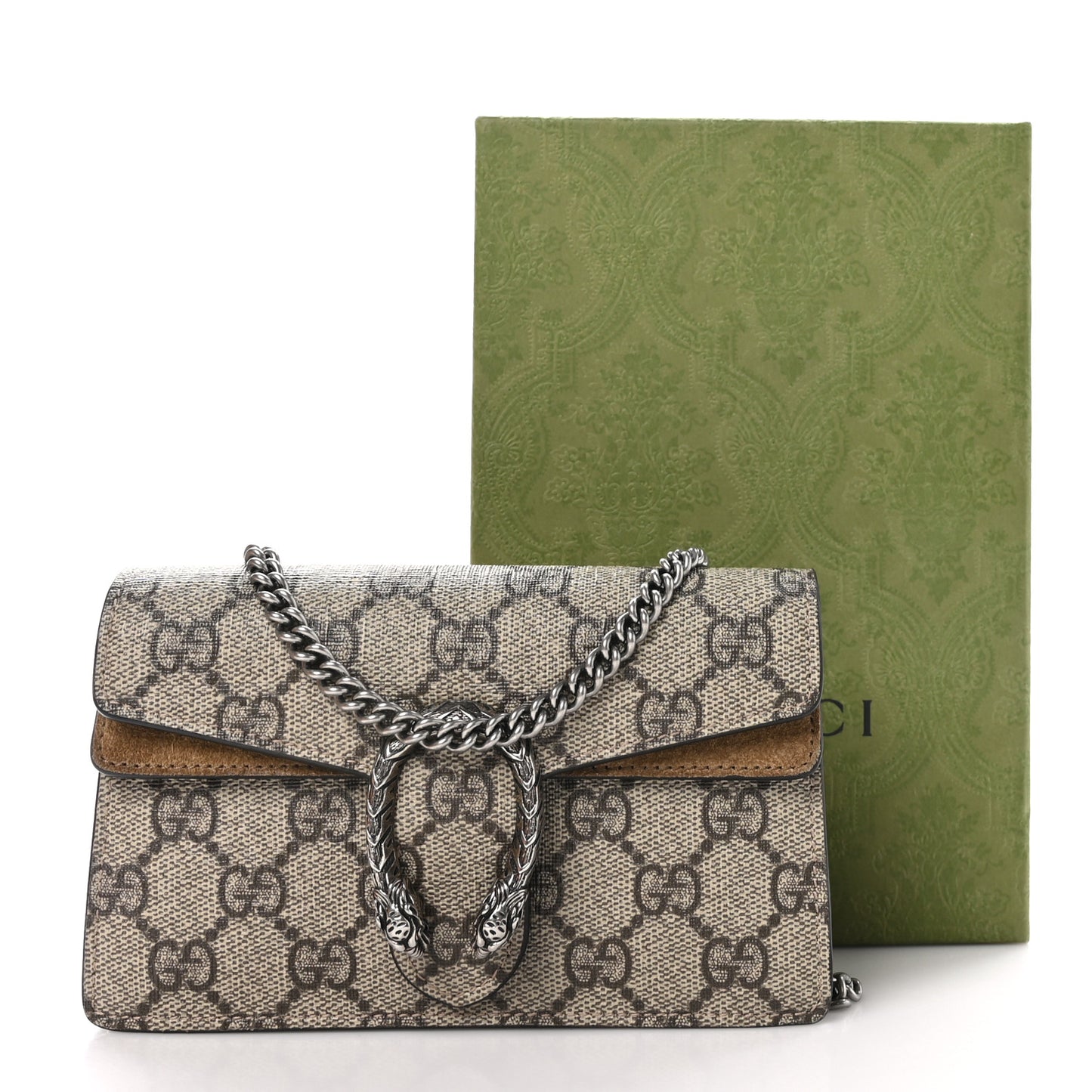 GG Supreme Monogram Super Mini Dionysus Shoulder Bag Taupe