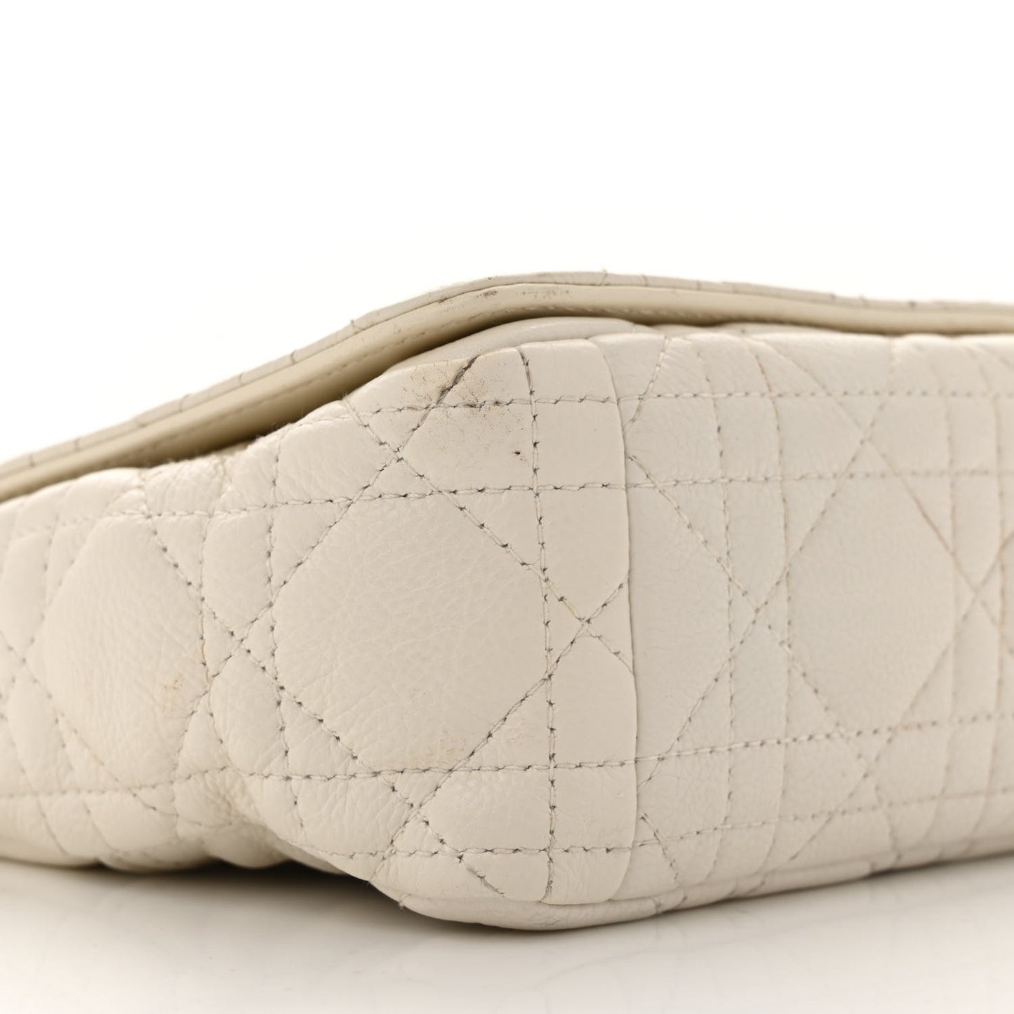 Calfskin Cannage Small Caro Bag Ivory