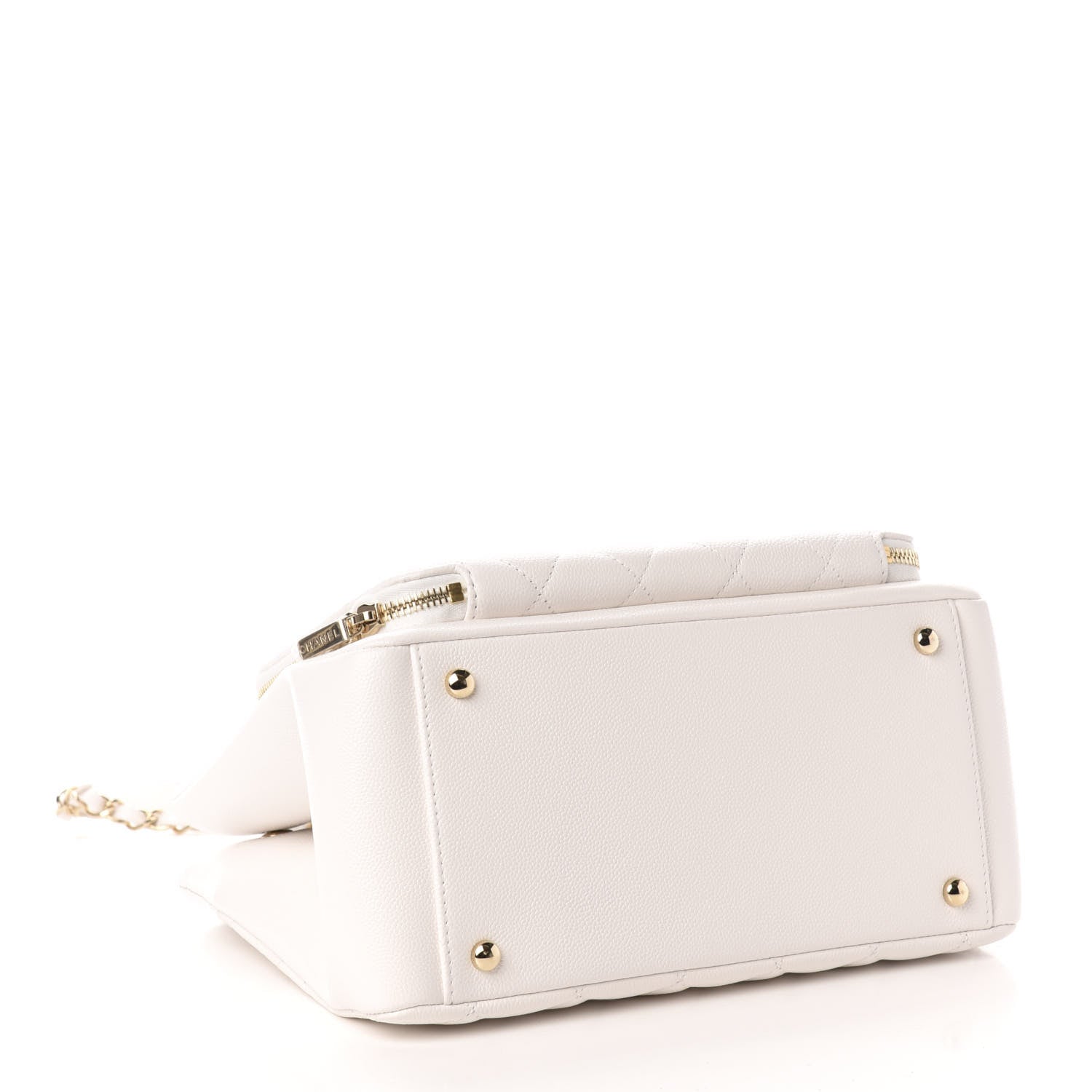 Chanel Caviar Quilted Small Business Affinity Shopping Bag White 4 of 11