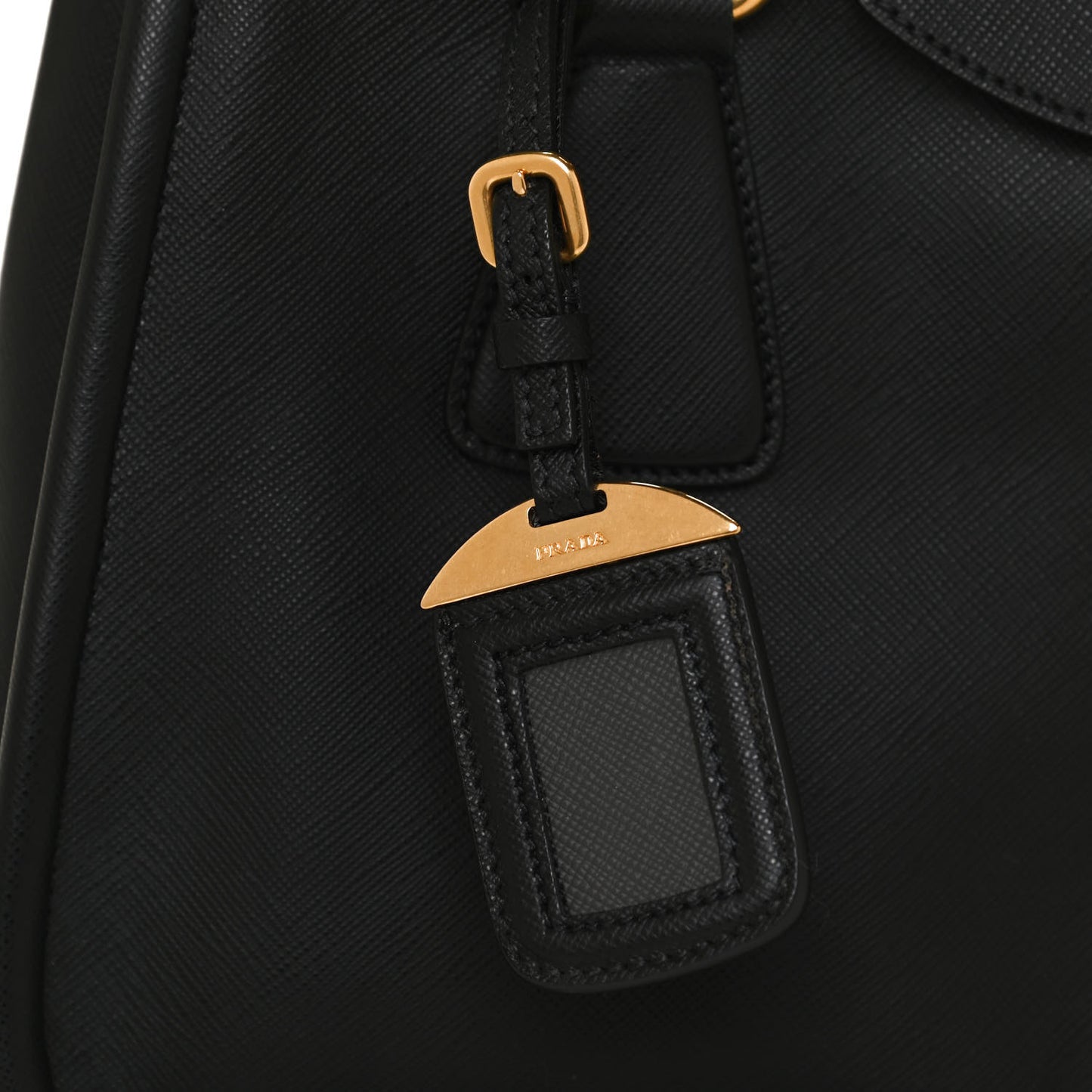 Saffiano Lux Frame Satchel Black