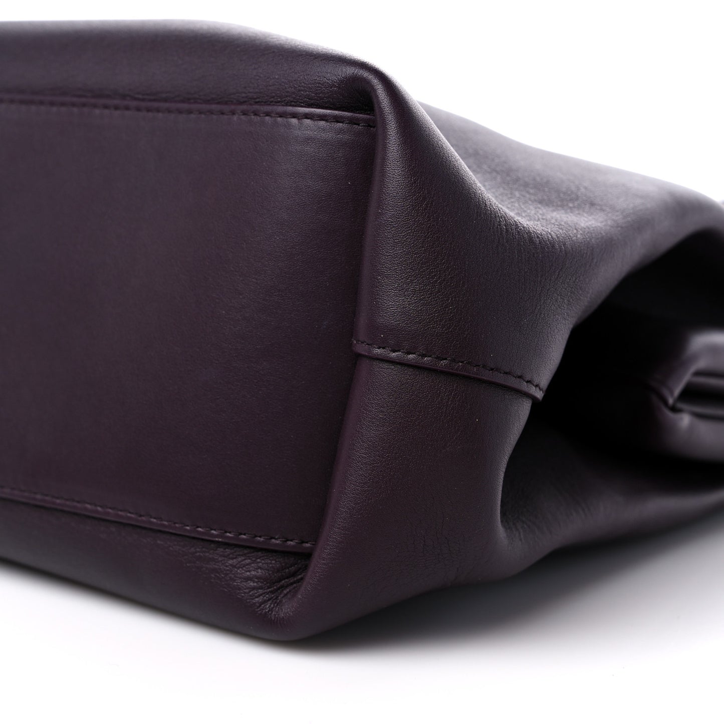 Calfskin Medium The Point Triangle Bag Grape