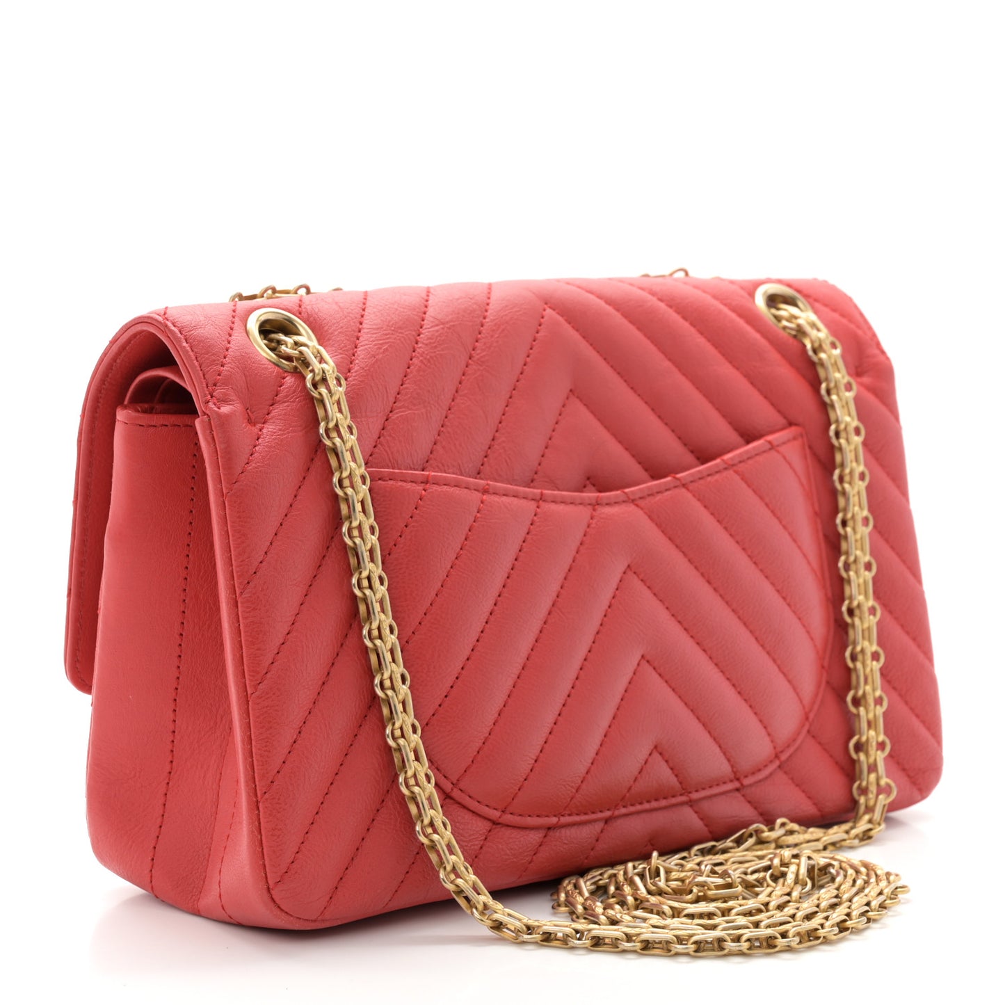 Sheepskin Chevron Quilted 2.55 Reissue 225 Flap Red