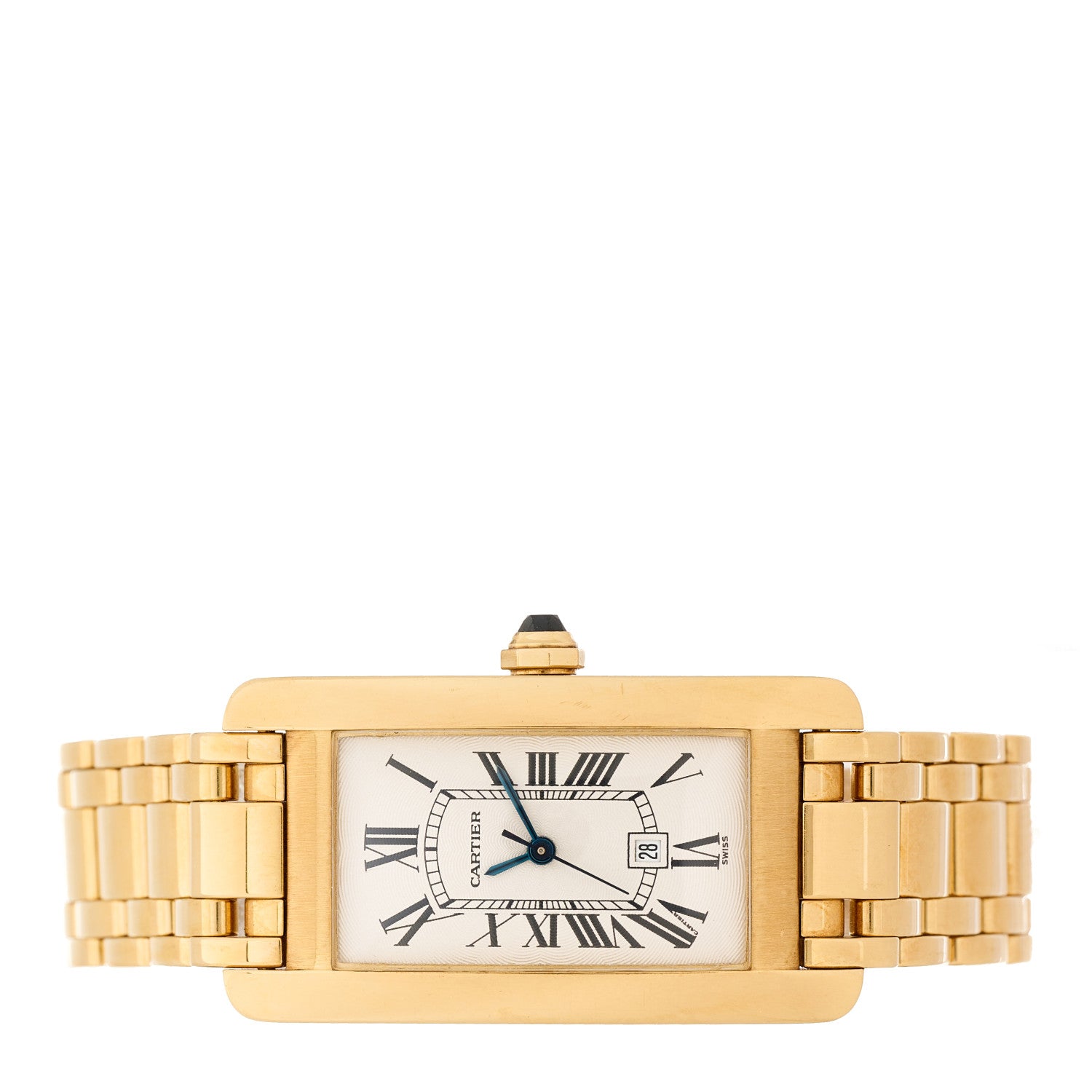 Cartier 18K Yellow Gold 22mm Tank Americaine Automatic Watch 2 of 4
