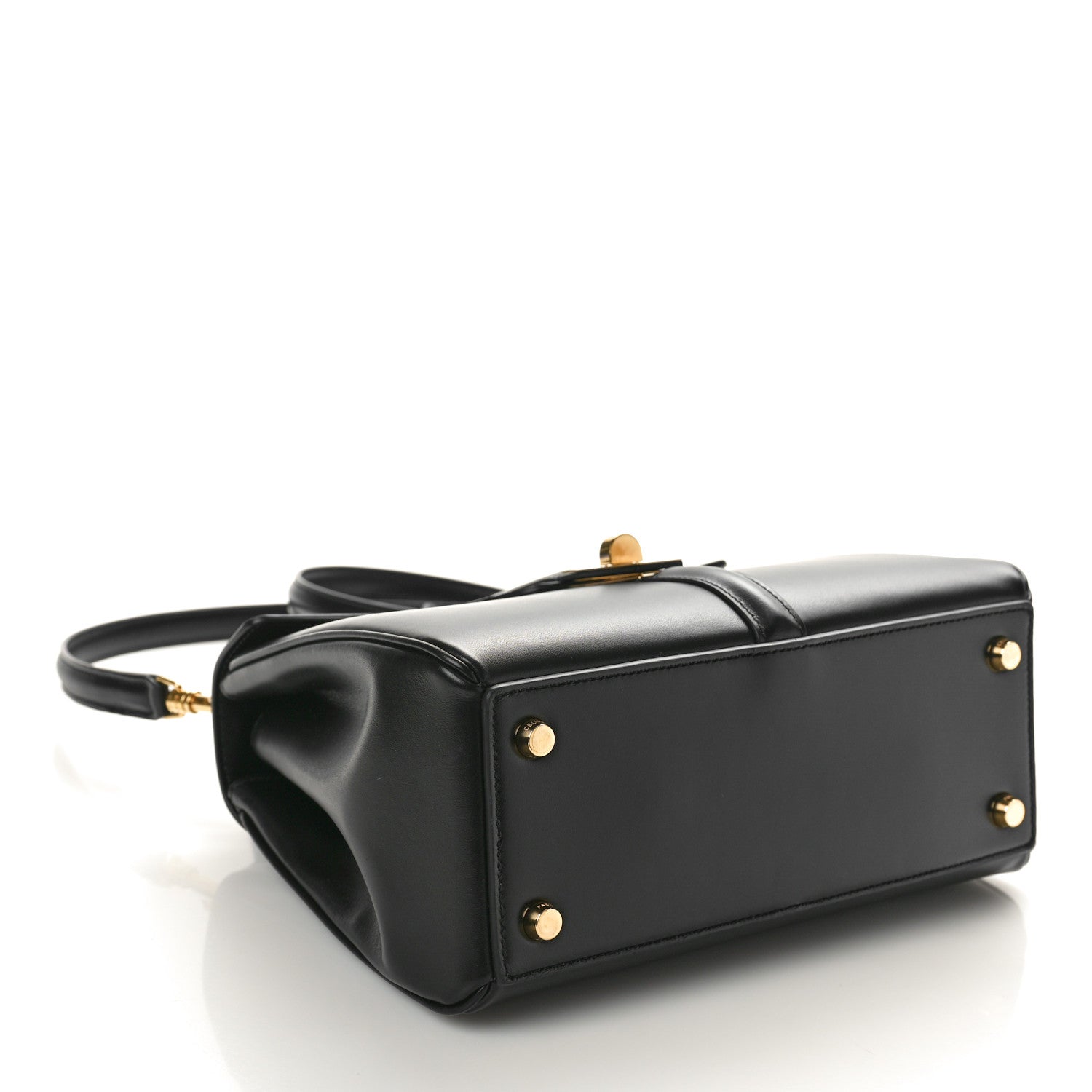 Celine Satinated Calfskin Small 16 Top Handle Bag Black 4 of 9