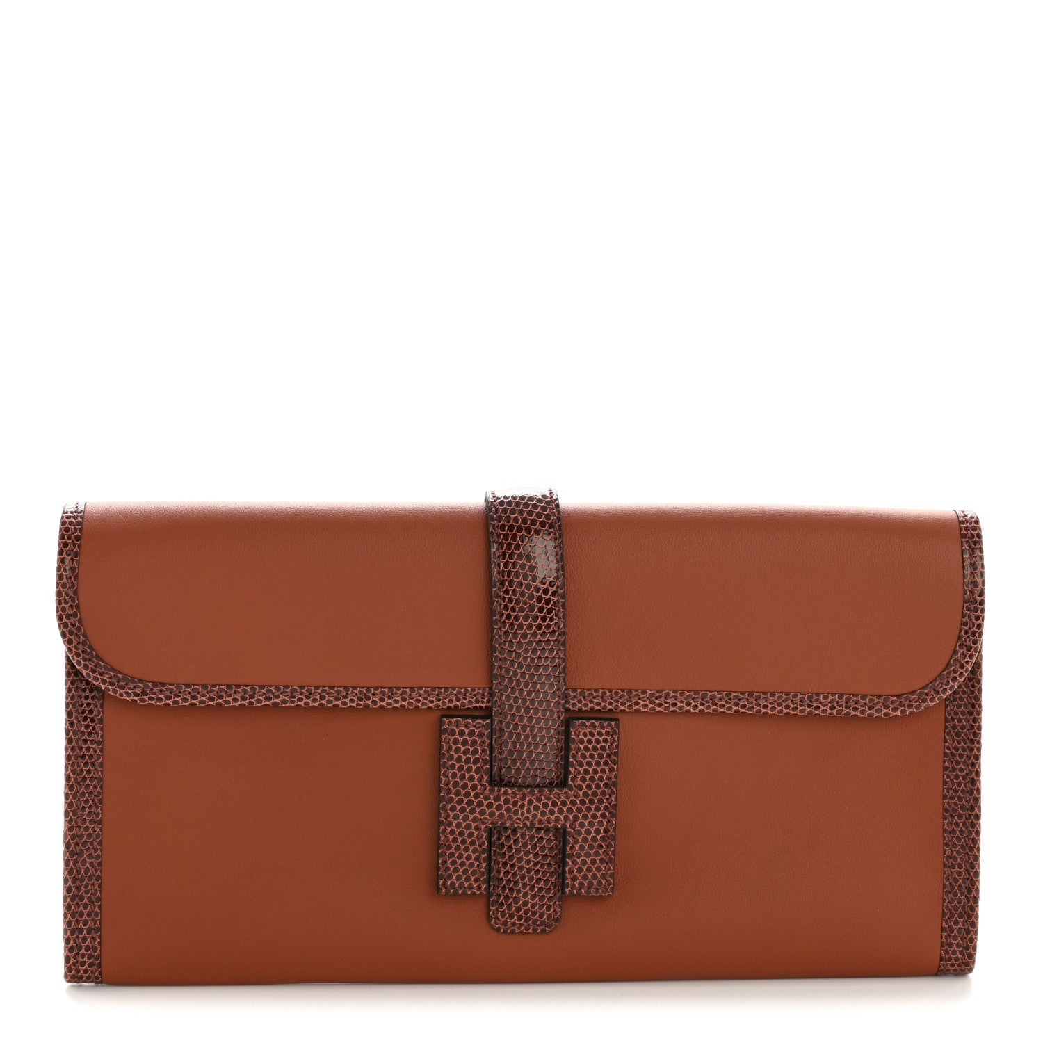Hermes Swift Lizard Jige Elan Touch 29 Clutch Cuivre 1859920