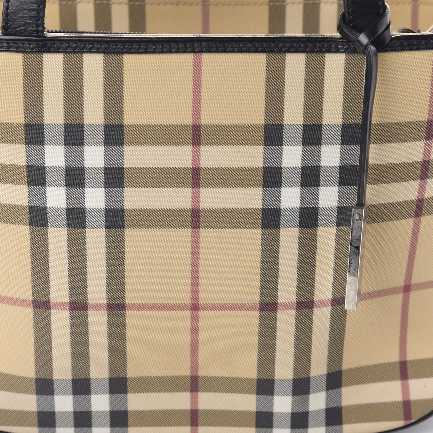 House Check Small Tote Black