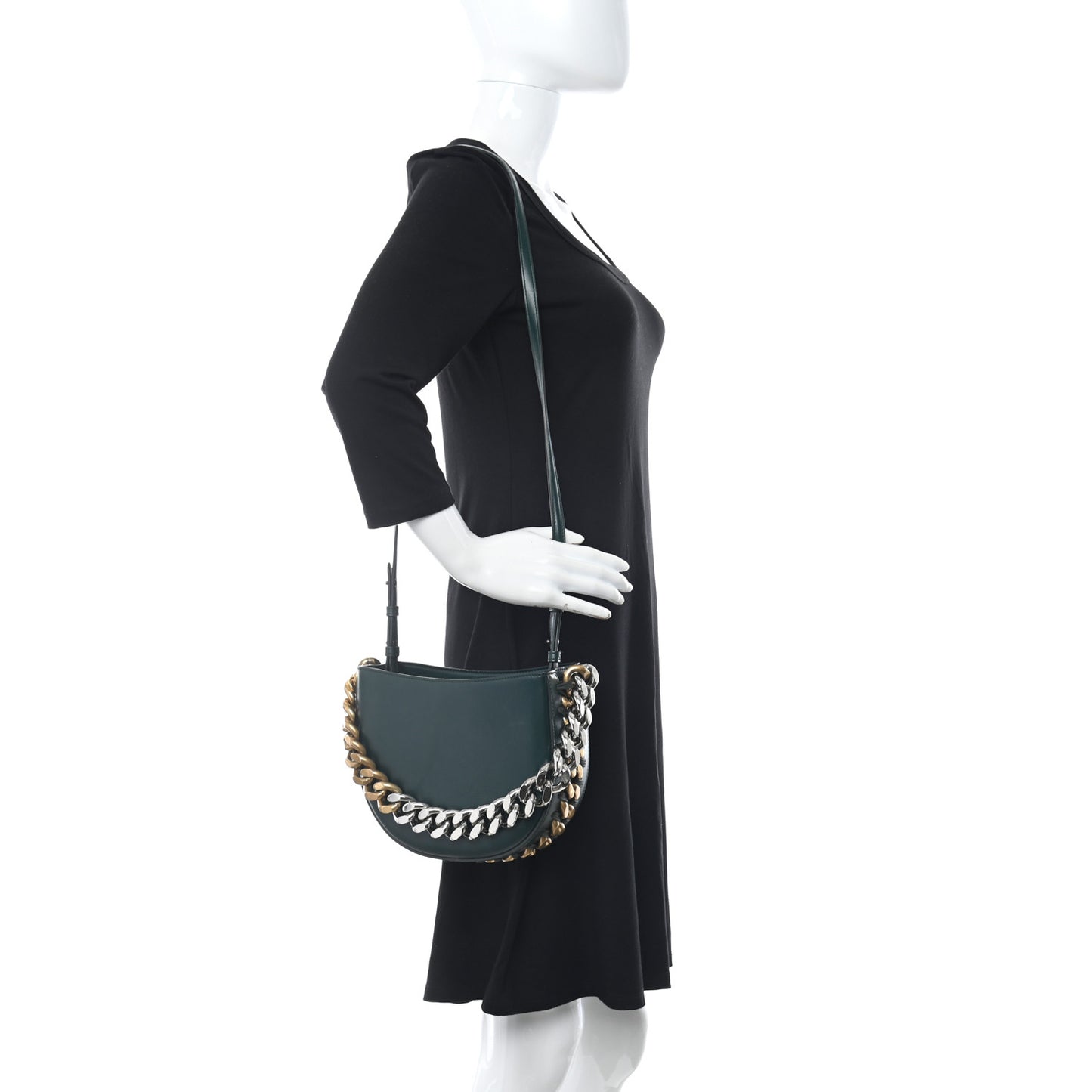 Eco Alter Nappa Small Frayme Shoulder Bag Forest Green