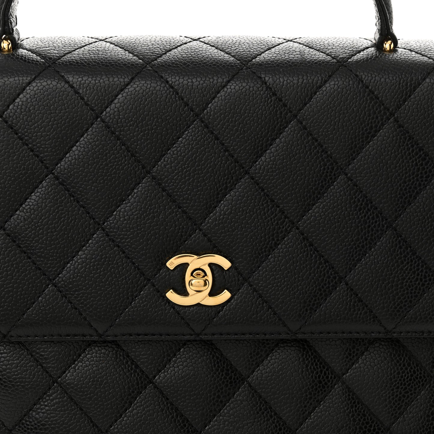 Caviar Quilted Jumbo Kelly Flap Black