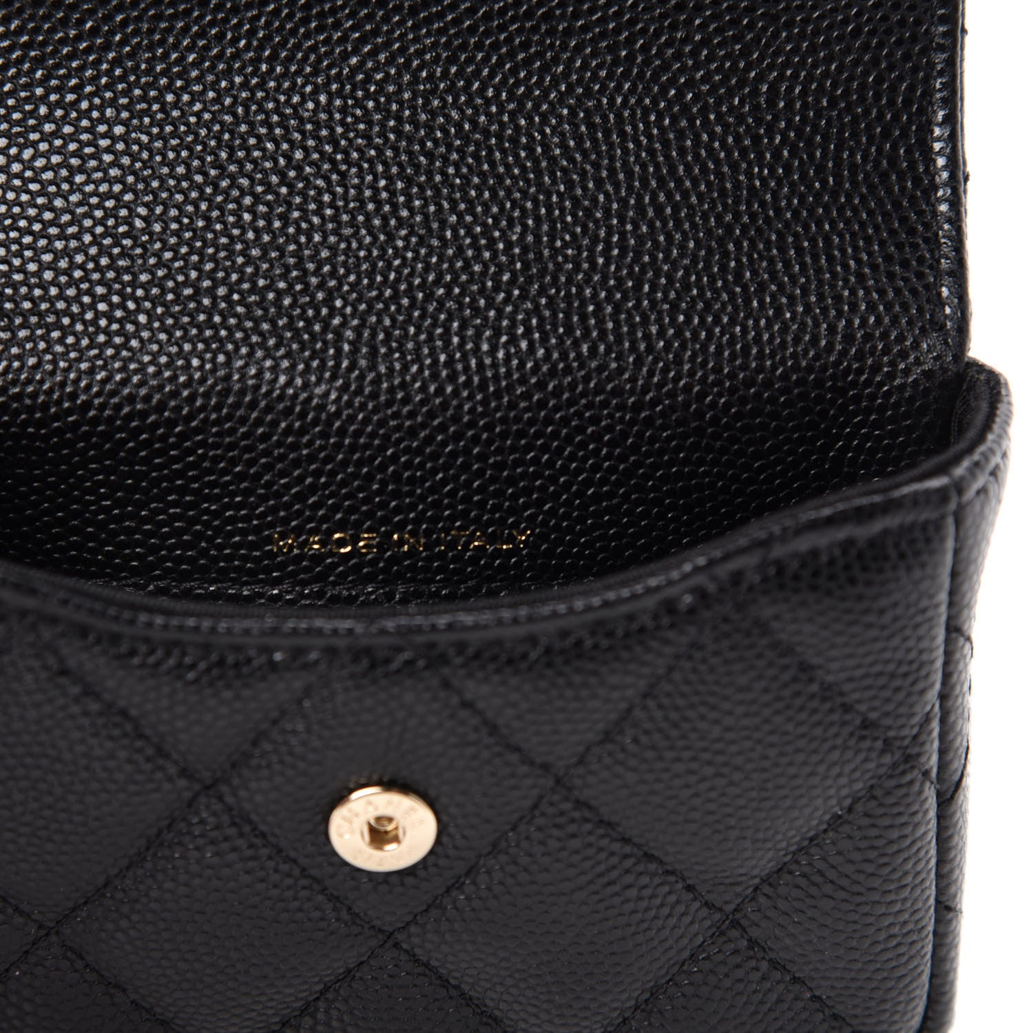 Chanel Caviar Quilted Pearl Card Holder On Chain Black 9 of 11