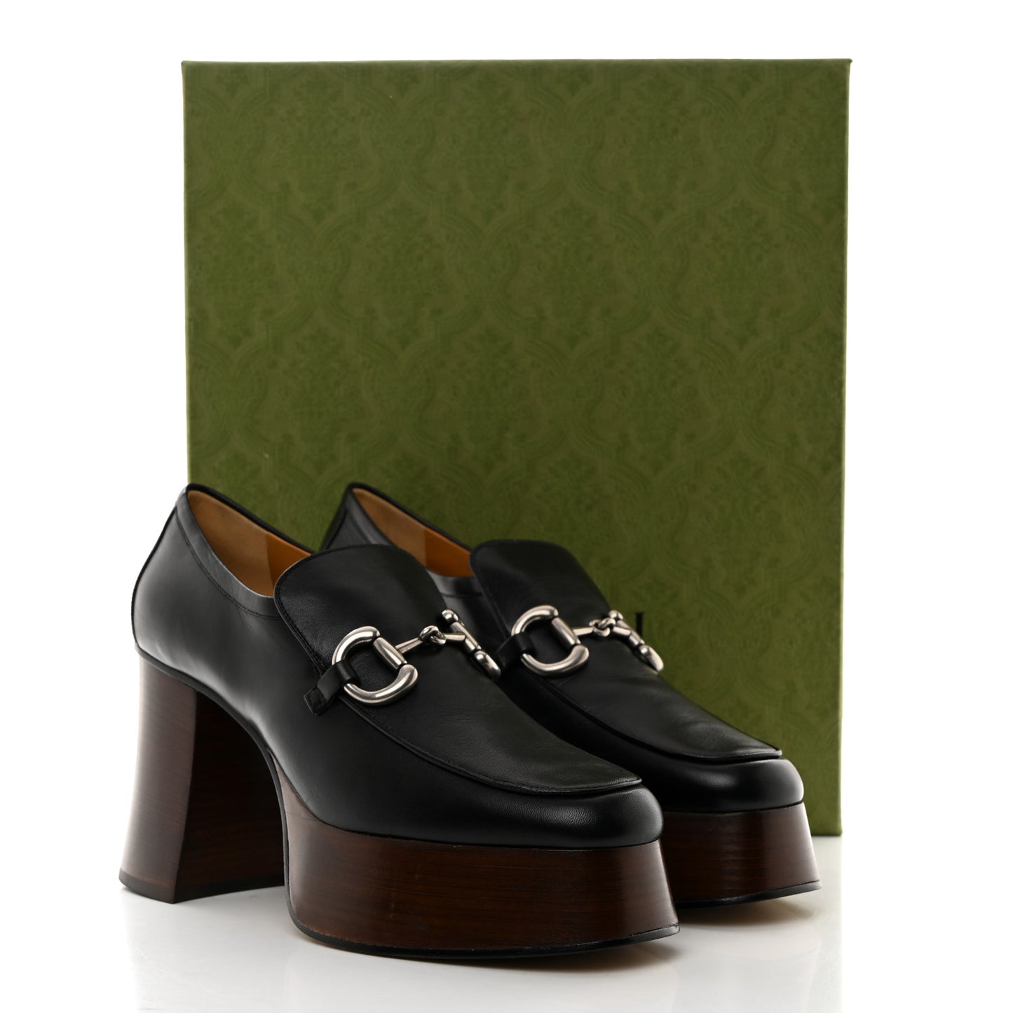 Malaga Kid Horsebit Platform Loafers 40 Black