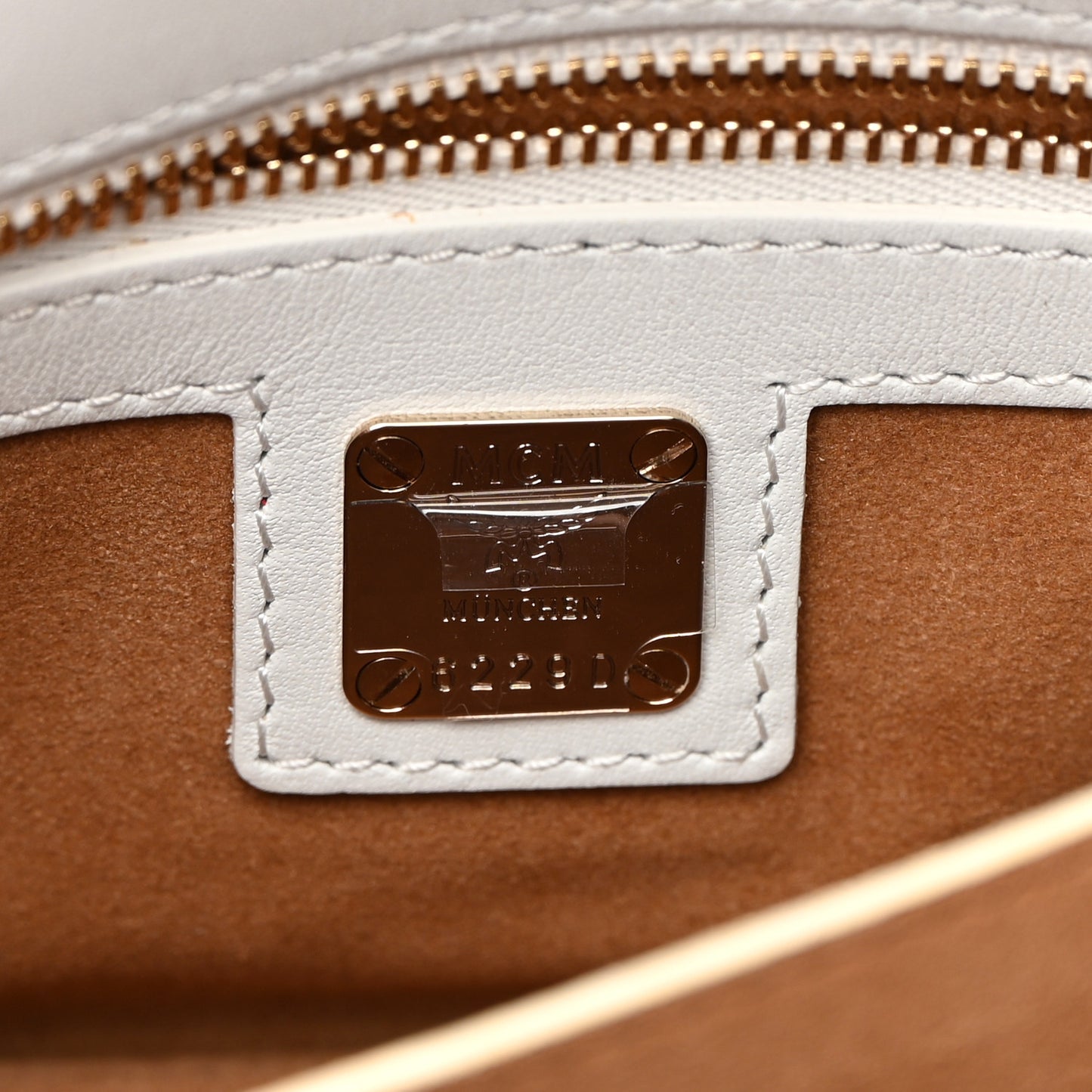 Calfskin Visetos Mini Patricia Crossbody Bag Cognac Black