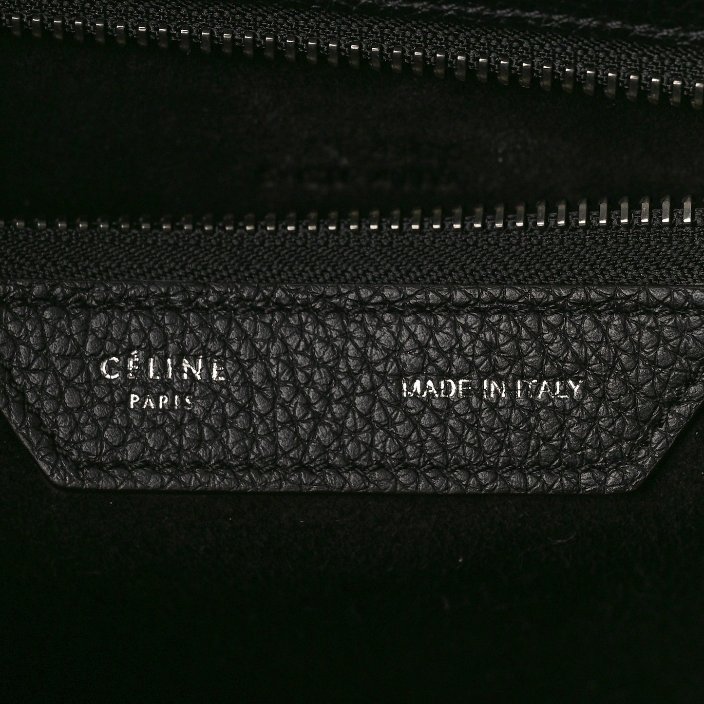 Drummed Calfskin Mini Luggage Black