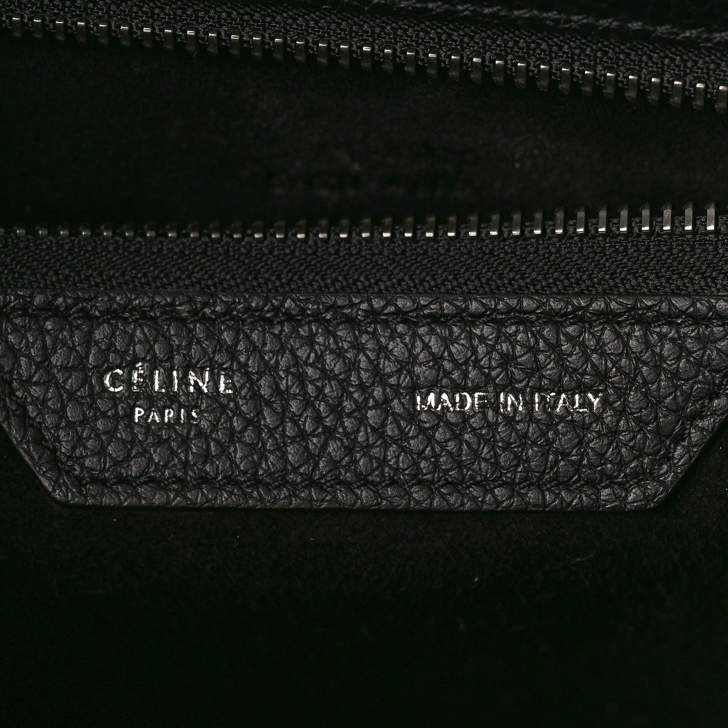Celine Drummed Calfskin Mini Luggage Black 6 of 12