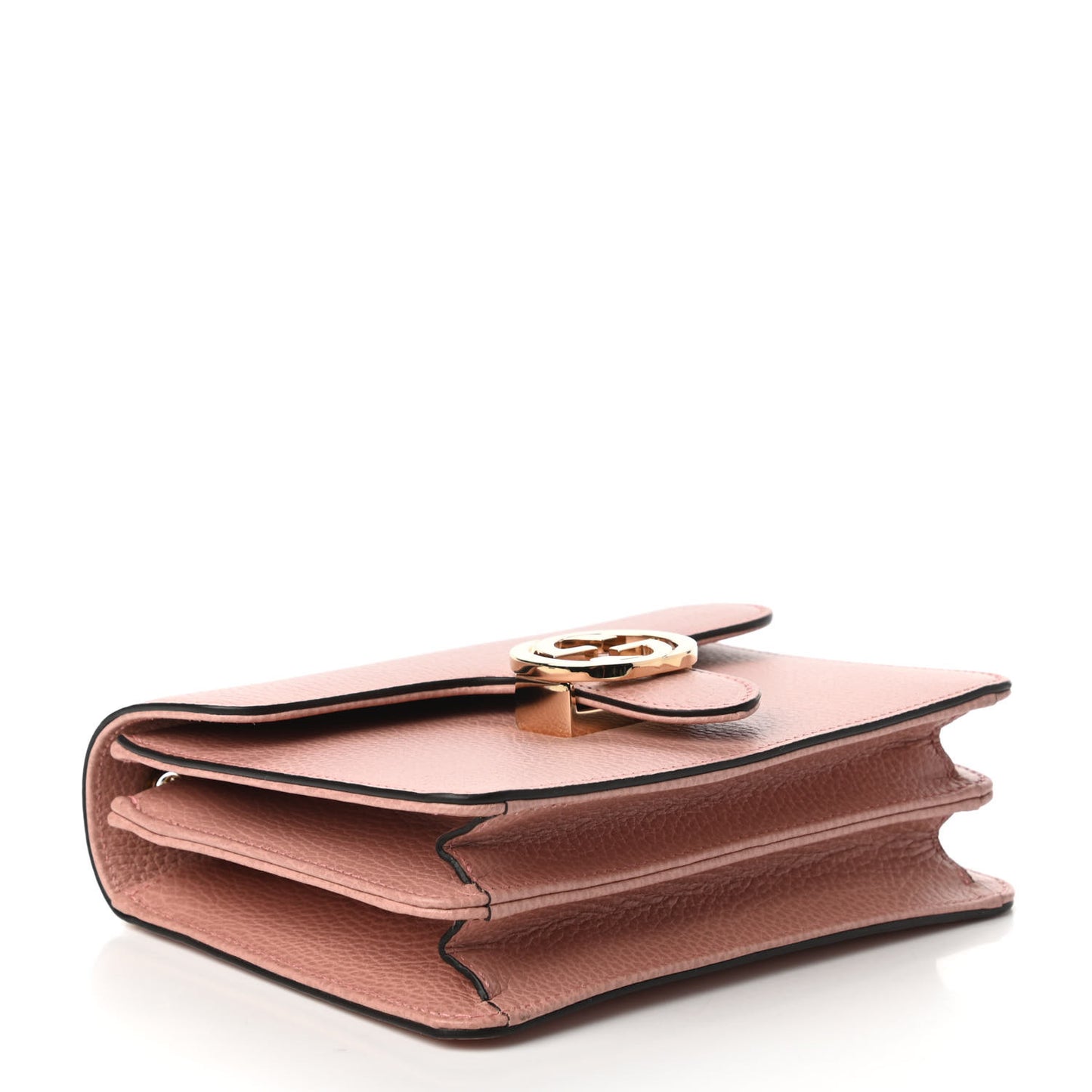 Dollar Calfskin Small Interlocking G Shoulder Bag Soft Pink
