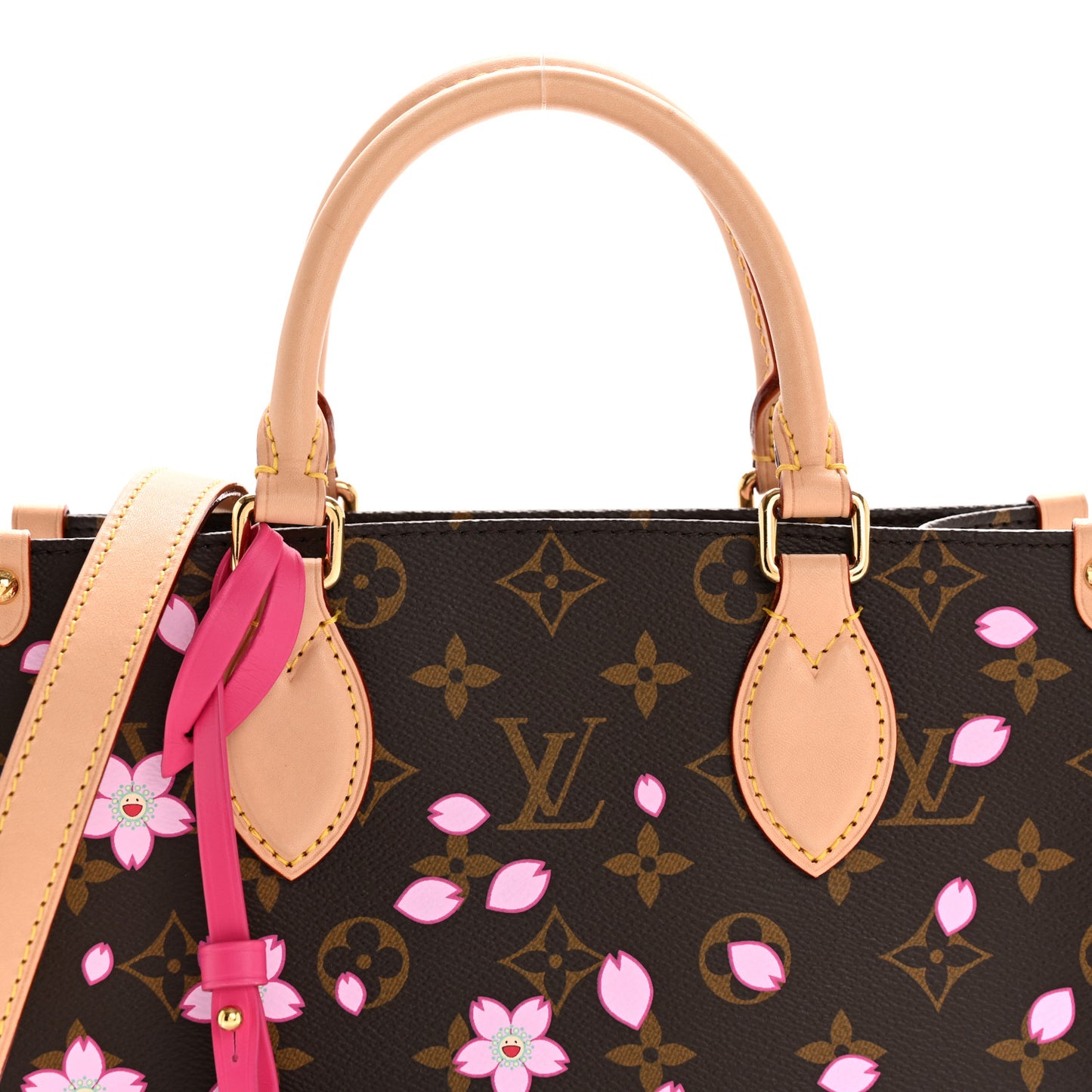 LV X TM Monogram Cherry Blossom Onthego PM Sakura Brown