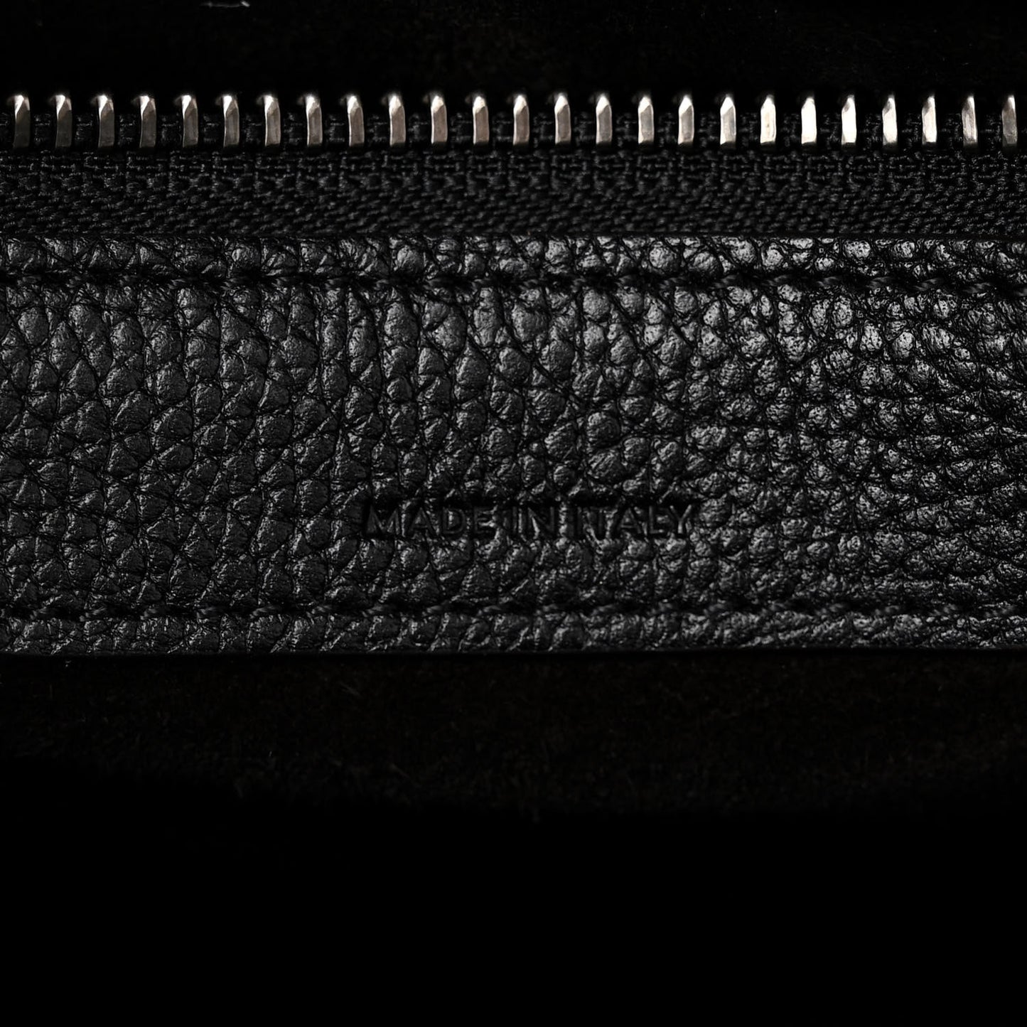 Drummed Calfskin Micro Luggage Black