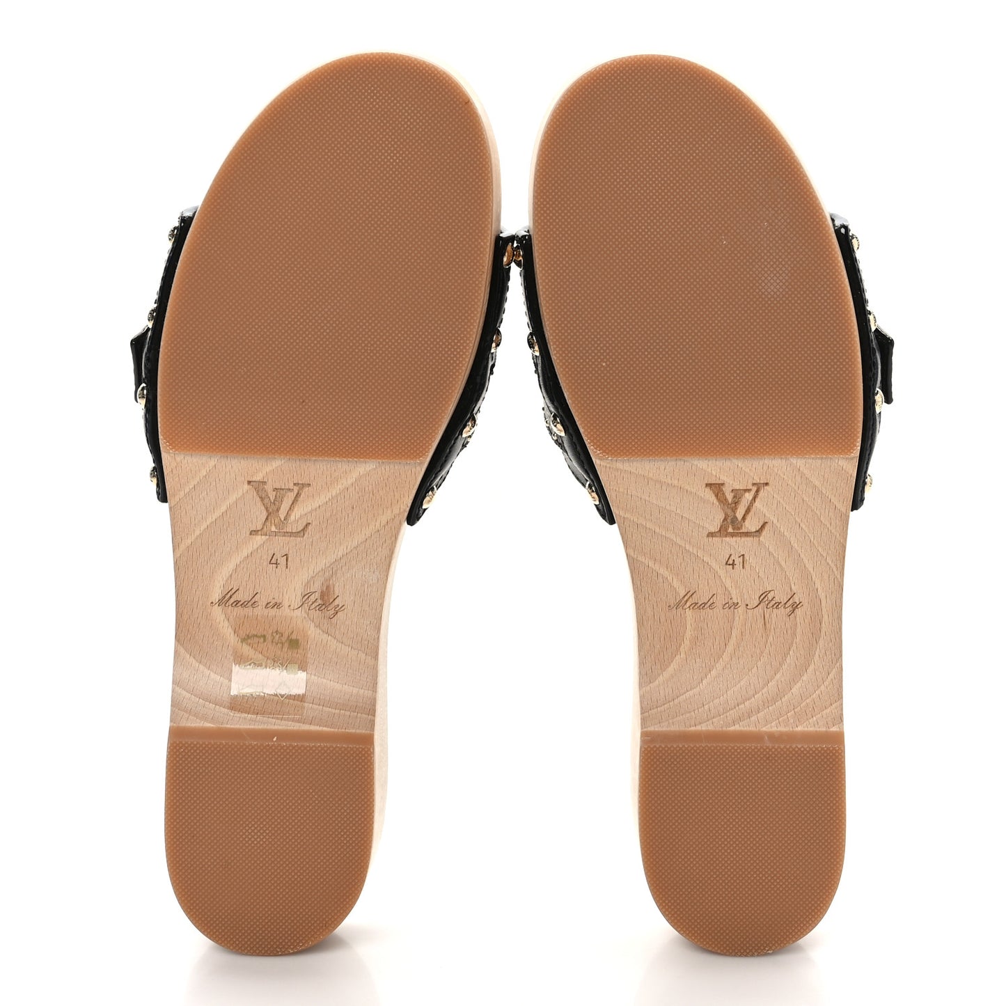 Calfskin Monogram Cottage Mules 41 Black